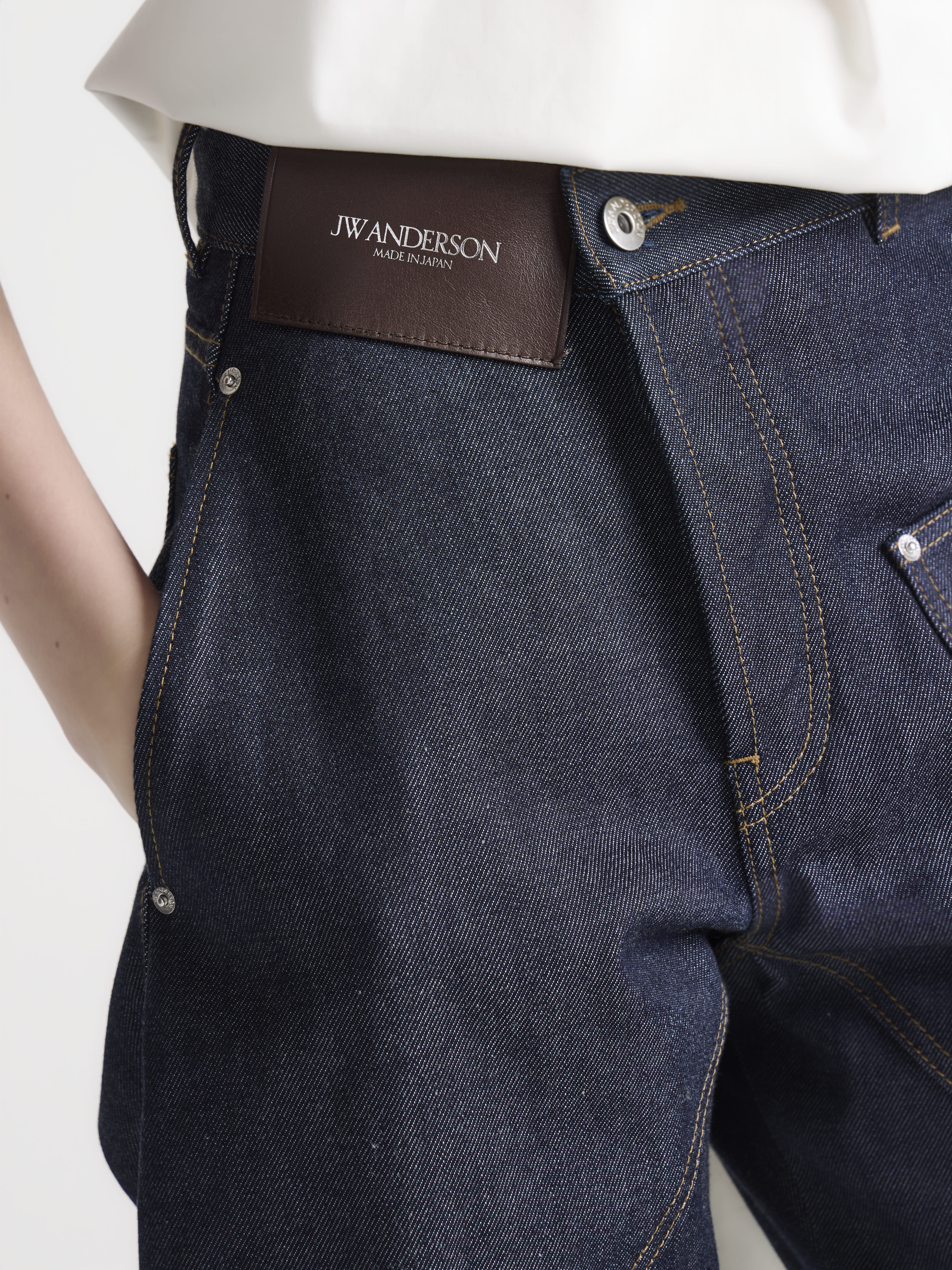 J.W.Anderson Twisted Turn-Up Workwear Damenjeans Indigo