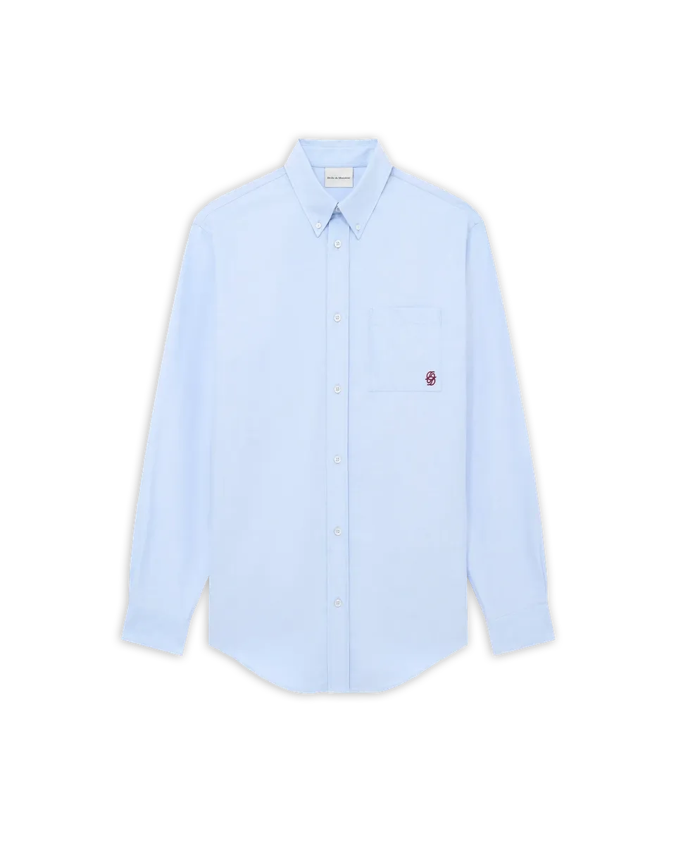 Drôle De Monsieur La Chemise Oxford Hemd Hellblau Baumwolle