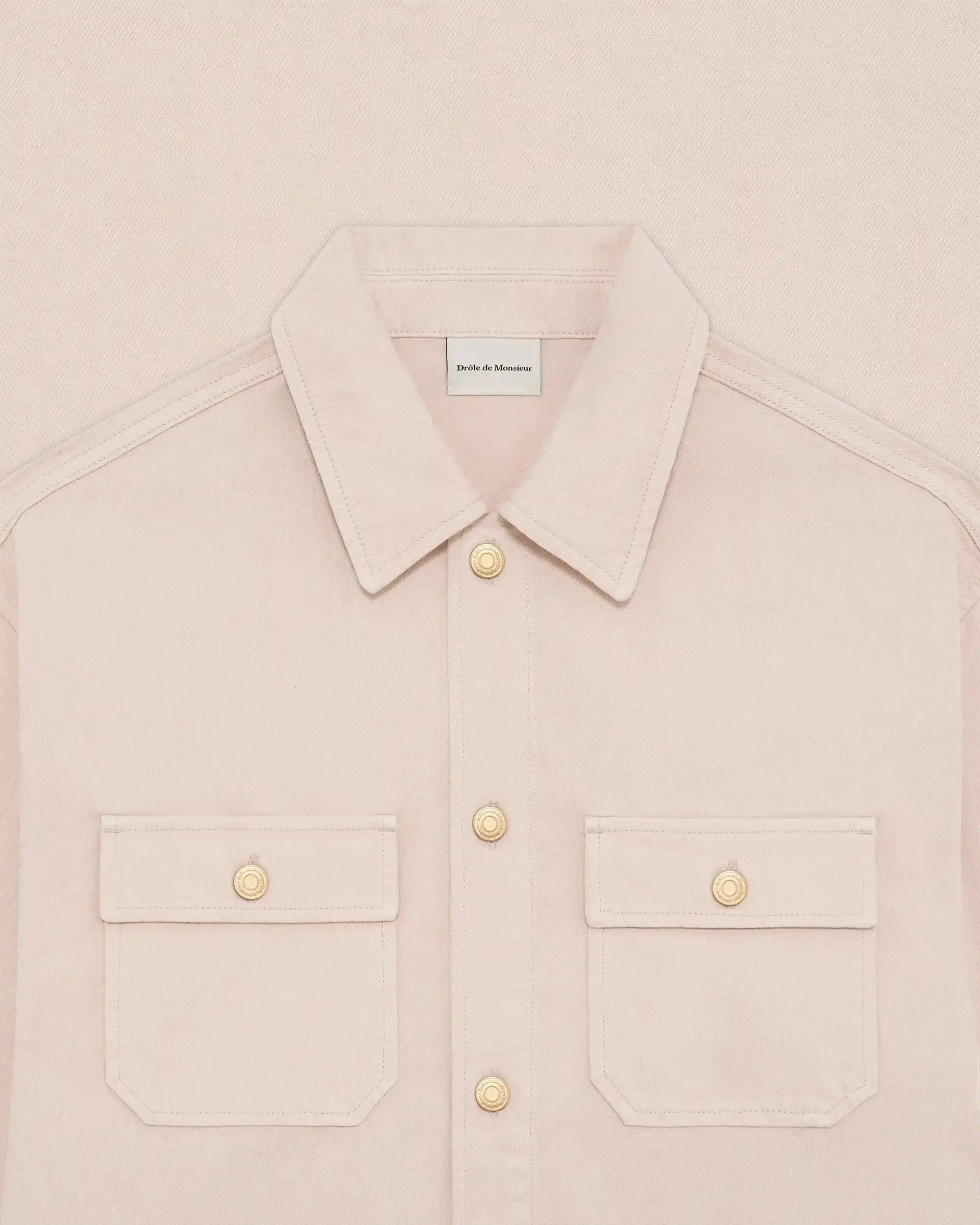 Drôle De Monsieur Chemise Denim Beige Hemd Baumwolle Sand