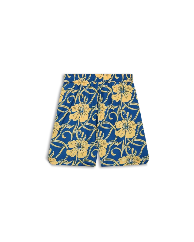 Drôle De Monsieur Short Plage Hibiscus Badeshorts Navy Print