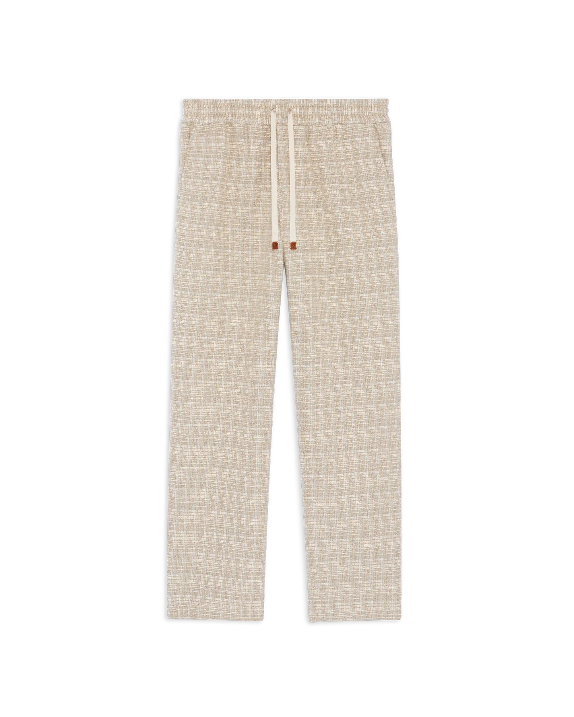 Drôle De Monsieur Elastiqué Tweed Hose Dunkelbeige Baumwolle