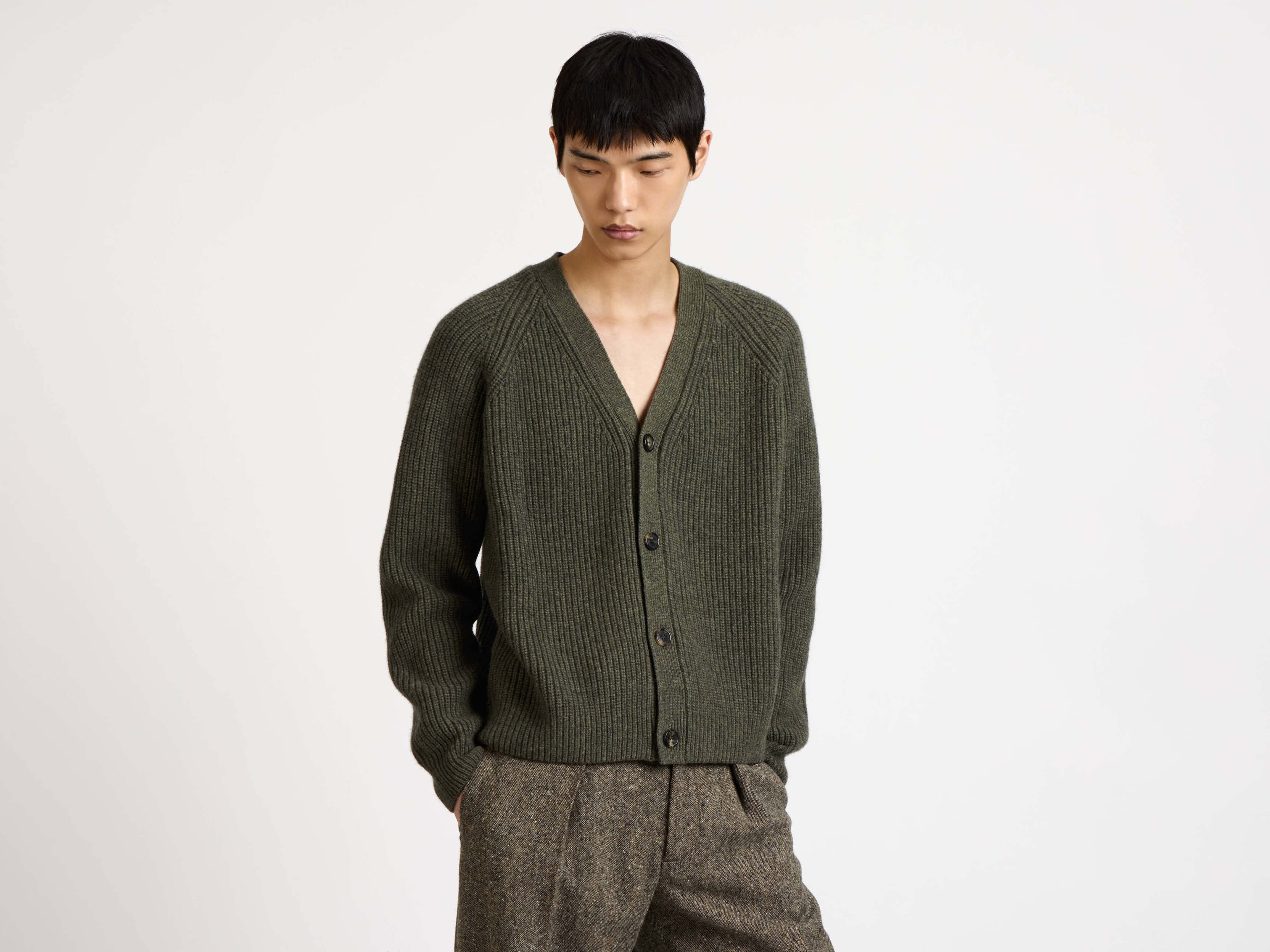 J.W.Anderson V-Neck Cardigan Strickjacke Herren Hunter Green M