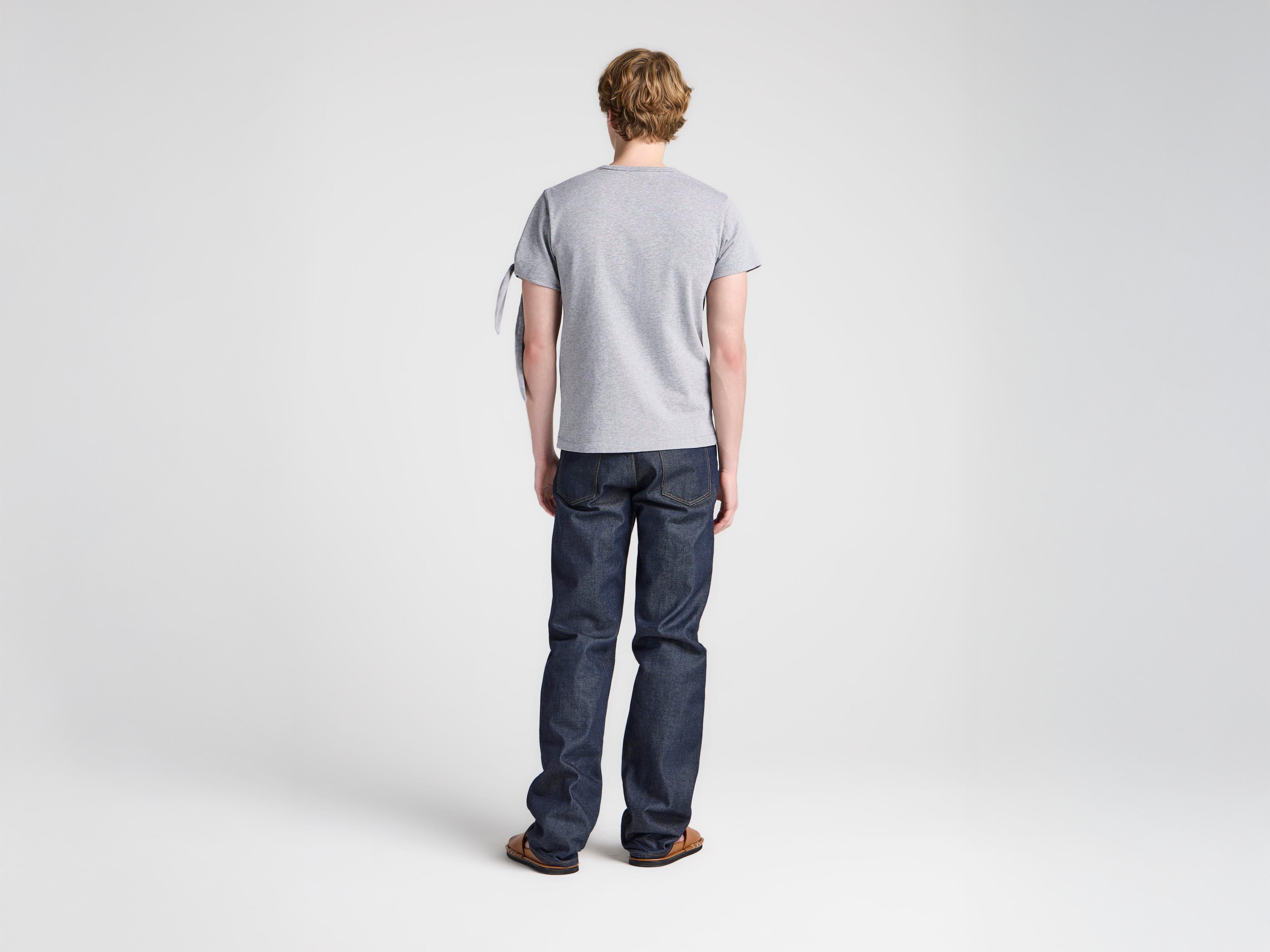 J.W.Anderson Shirts Knotted Sleeve T-Shirt Grau Melange