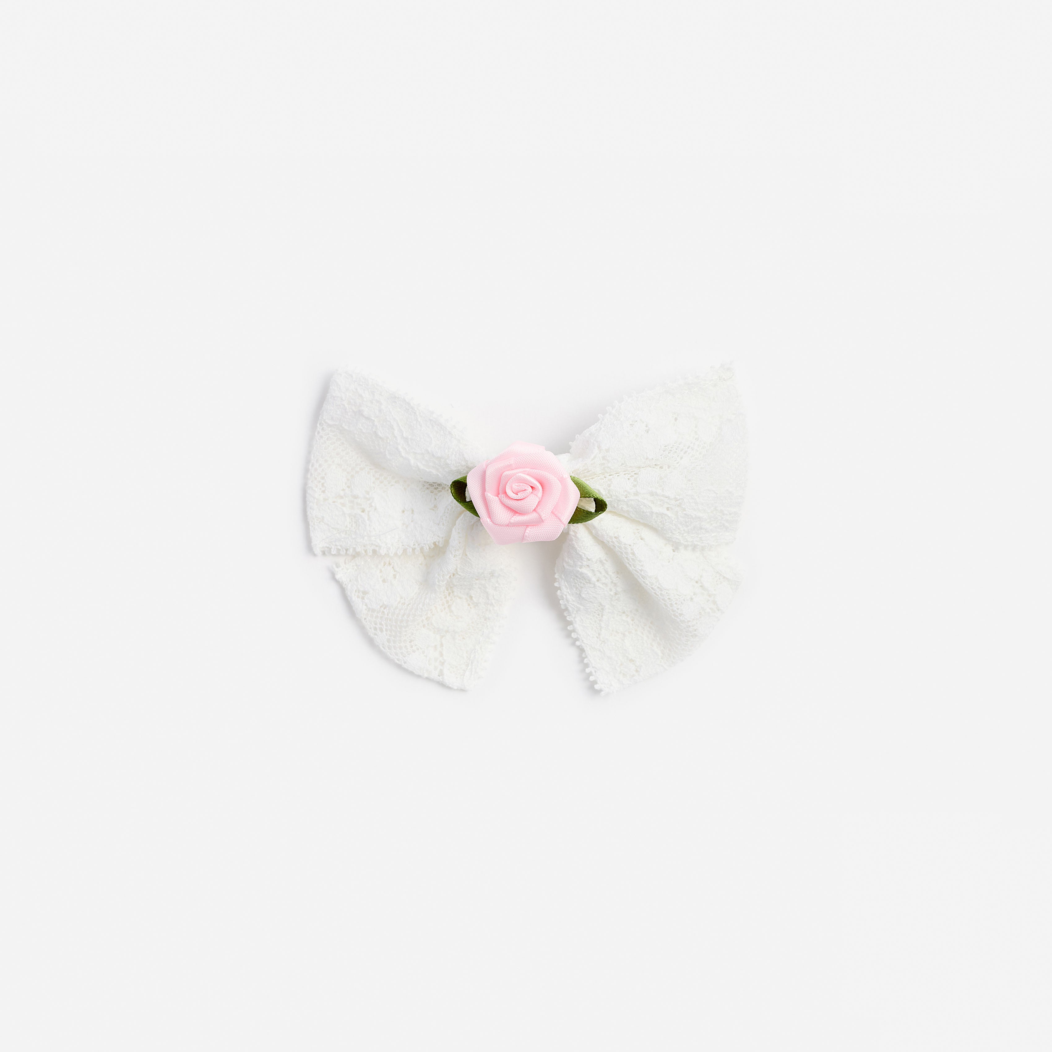 Self Portrait Cream Large Lace Bow Haarclip Creme Spitze