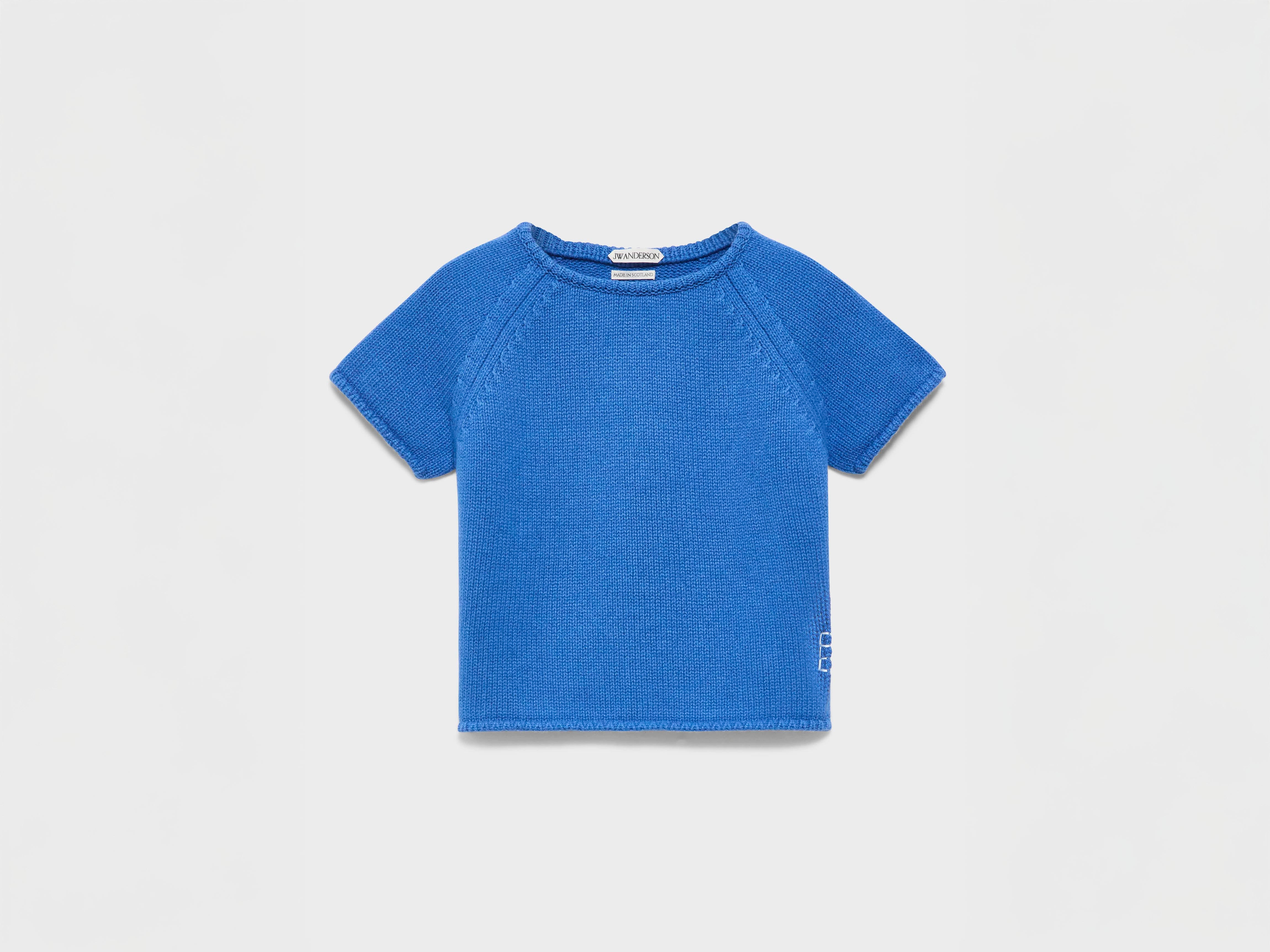 J.W.Anderson Knitted T-Shirt Cornflower Blue Damen