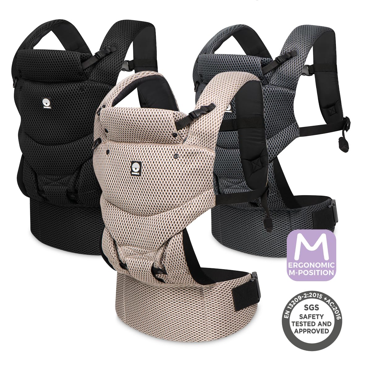 Dooky Carrier Urban Comfort Babytrage Schwarz 0-3 Jahre 15 kg