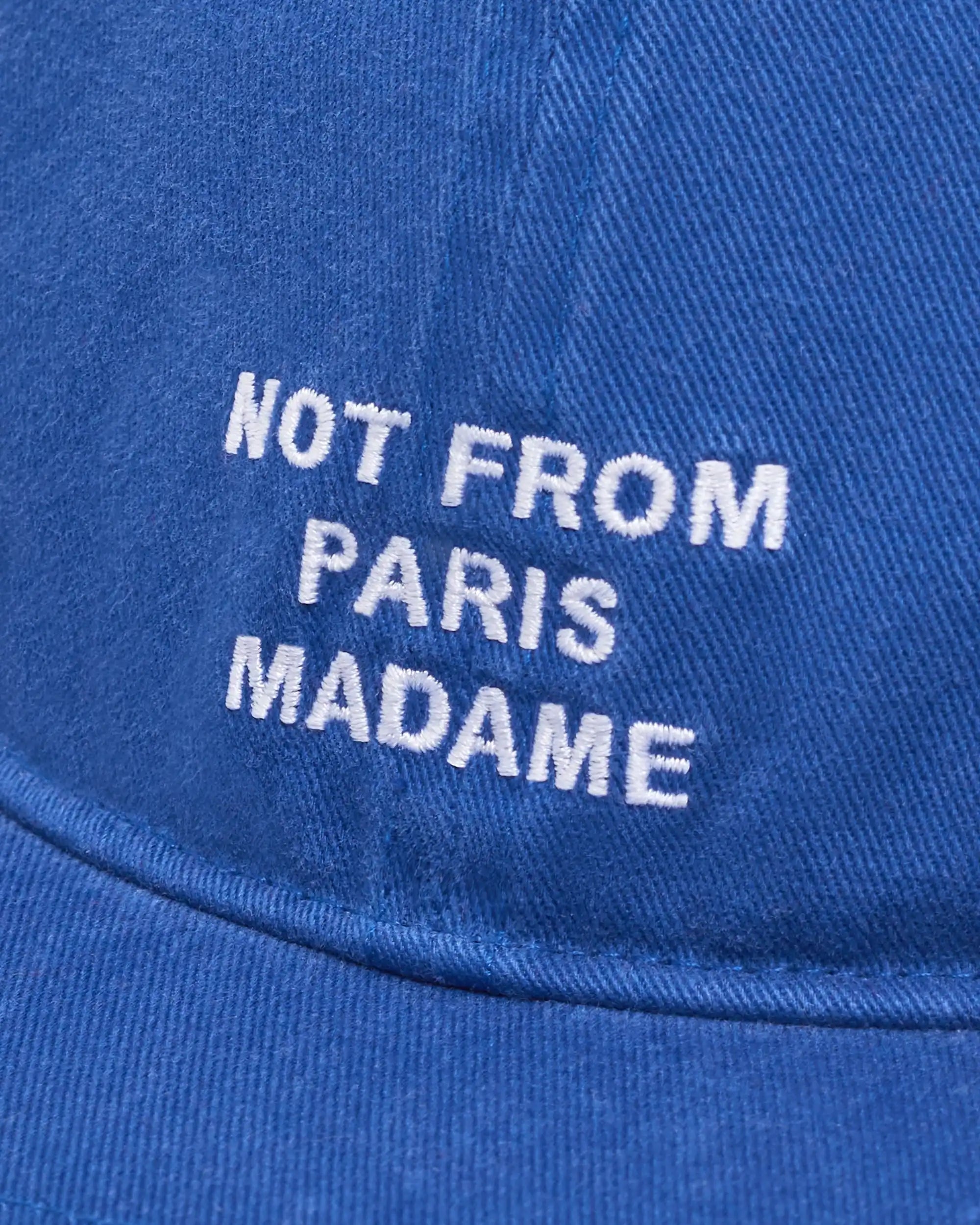 Drôle De Monsieur Flat Slogan Cap Cap Blau OS Baumwolle