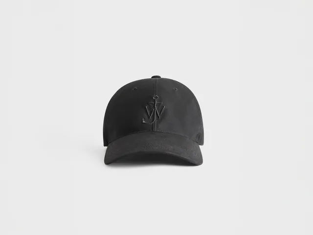 J.W.Anderson Waxed Cotton Baseball Cap Schwarz One Size