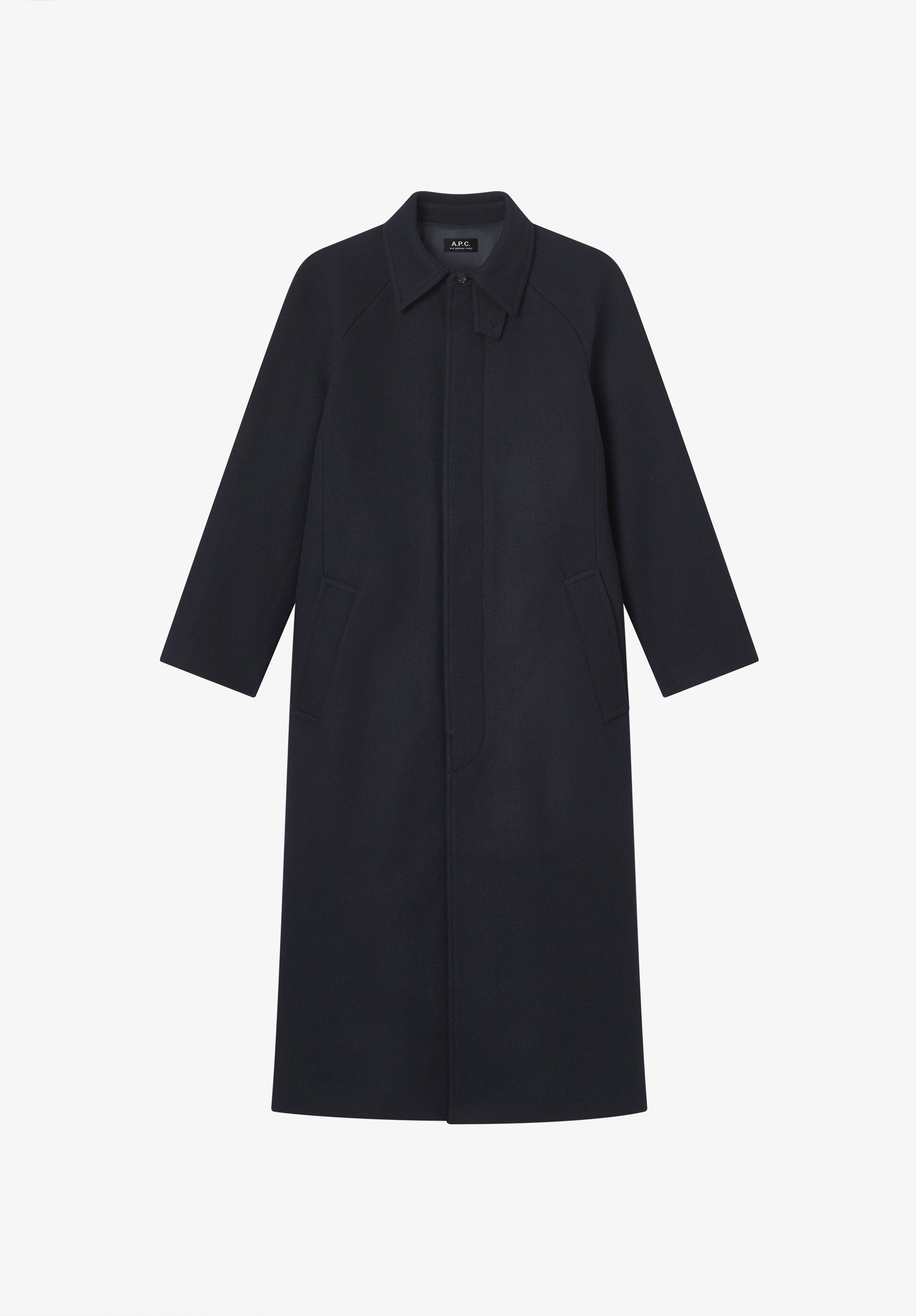 A.P.C. Mac Mantel marine meliert Wolle Gr.38