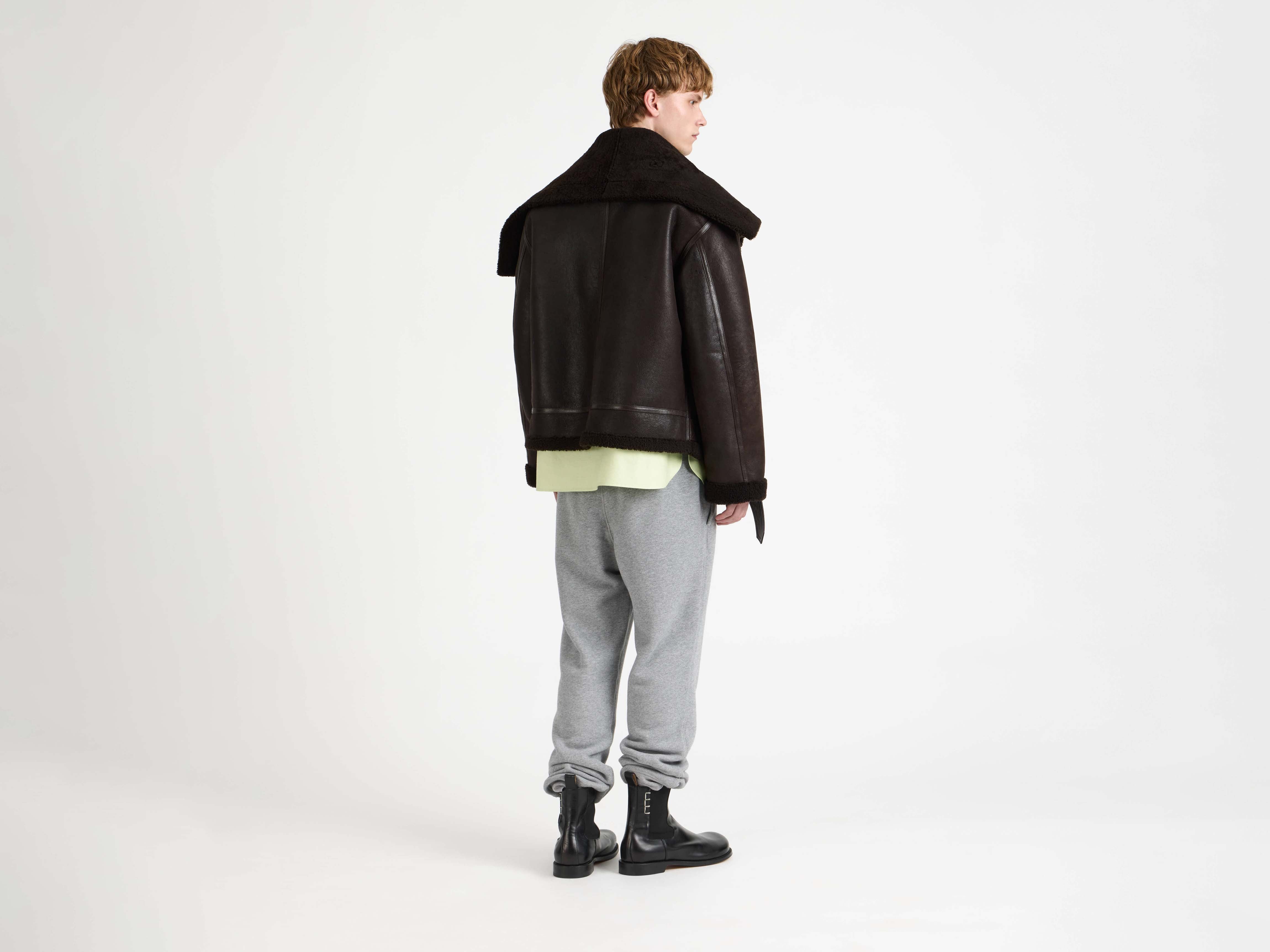 J.W.Anderson Shearling Aviator Jacke Chocolate Herren