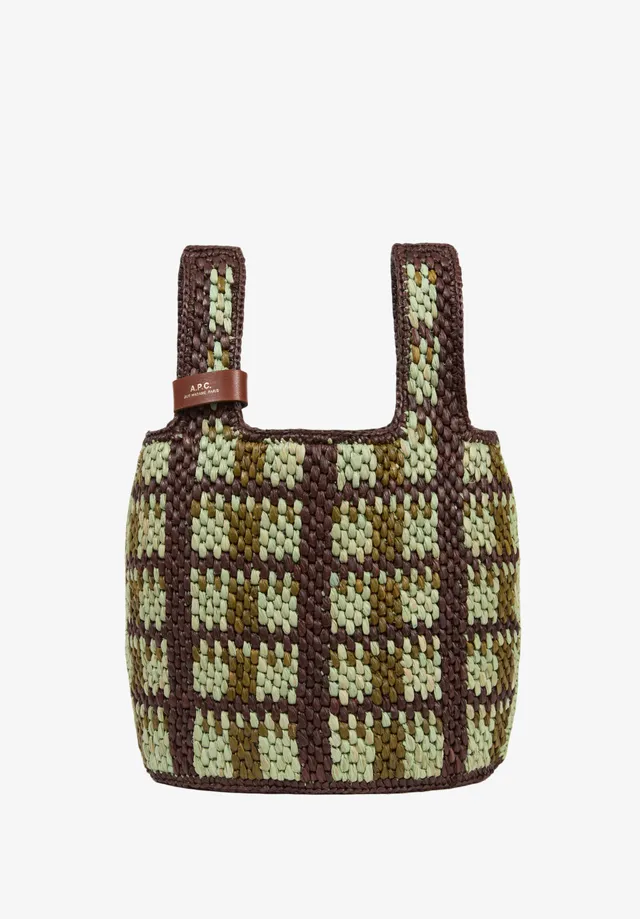 A.P.C. Pecan Bast Tasche grün TU Korb