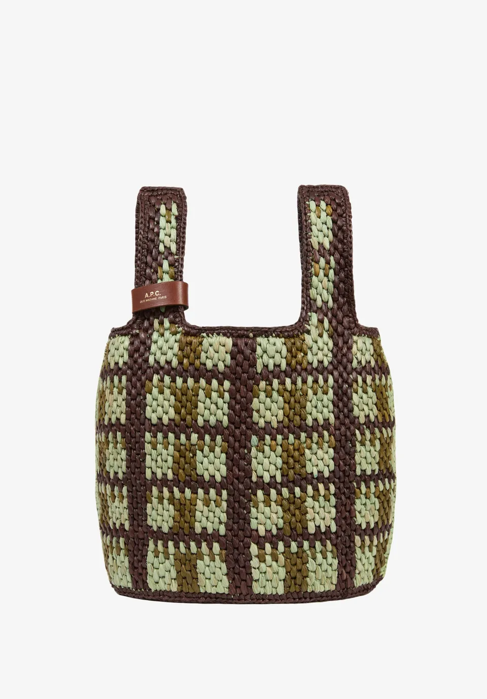 A.P.C. Pecan Bast Tasche grün TU Korb