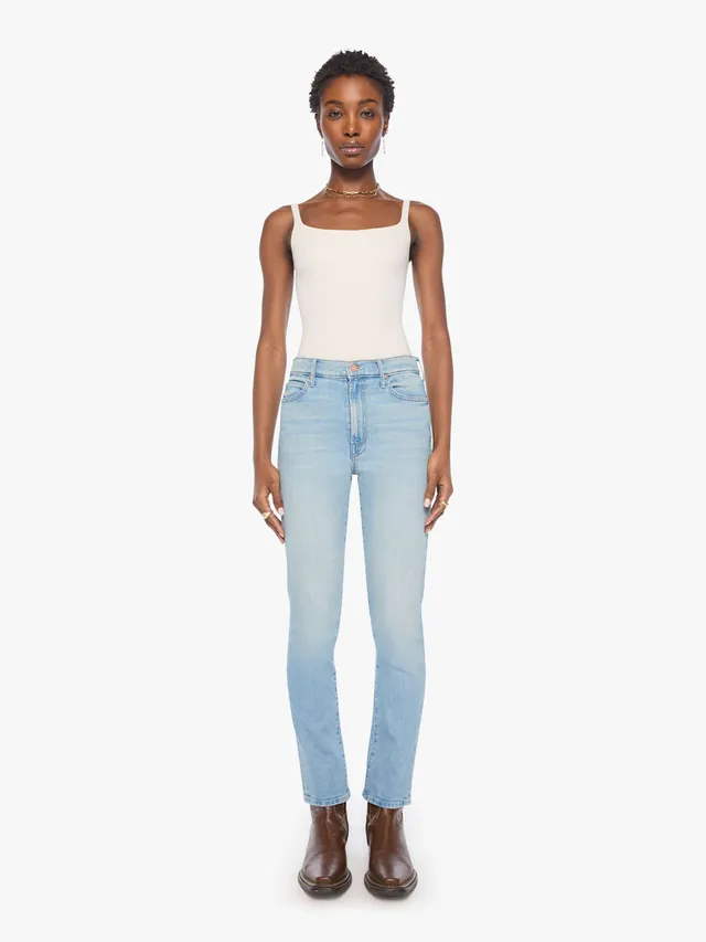 Mother Rascal Hover Straight Jeans Gold Mine hellblau