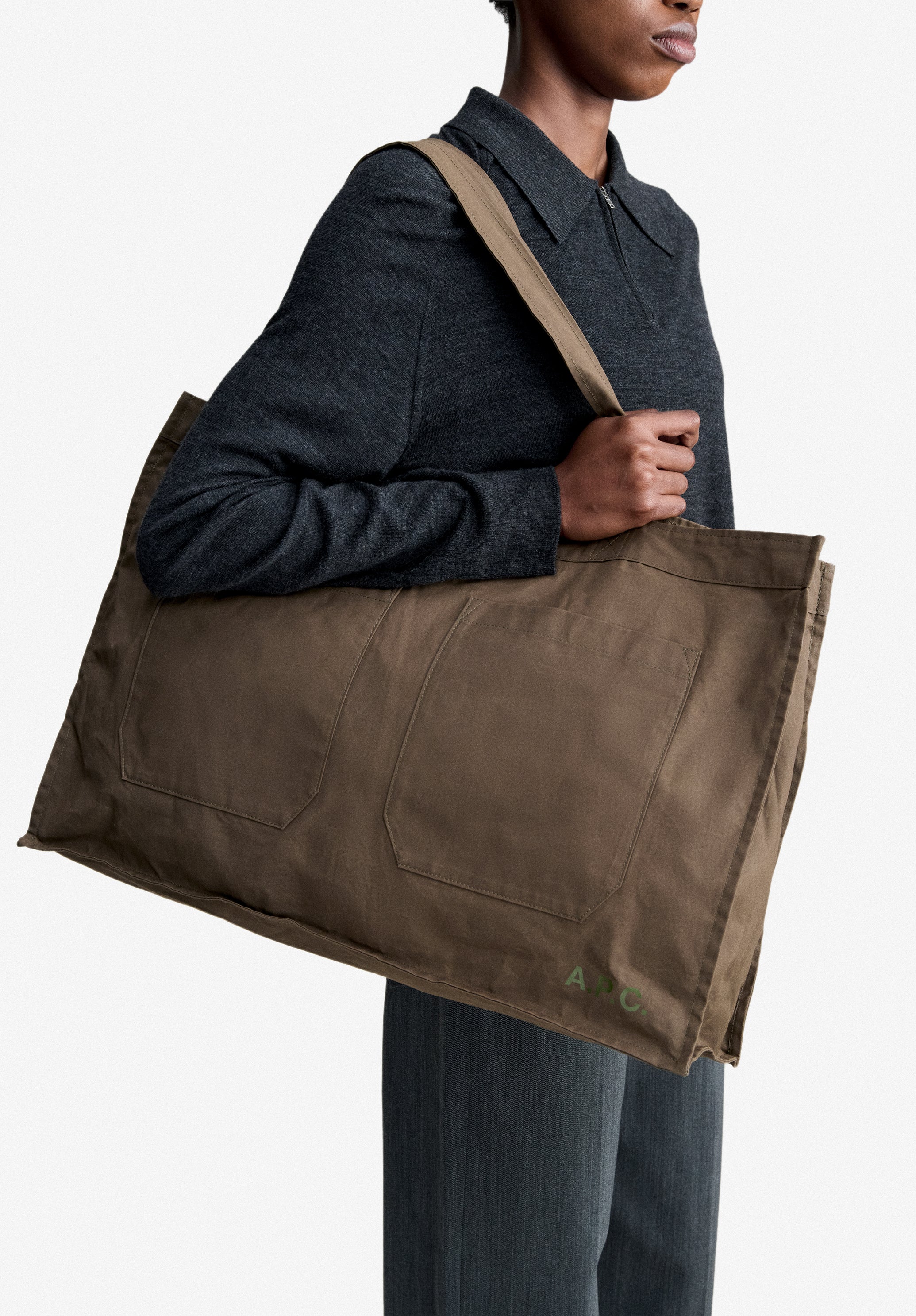 A.P.C. Zwei-Fächer Tote Bag Shopping Bag TU