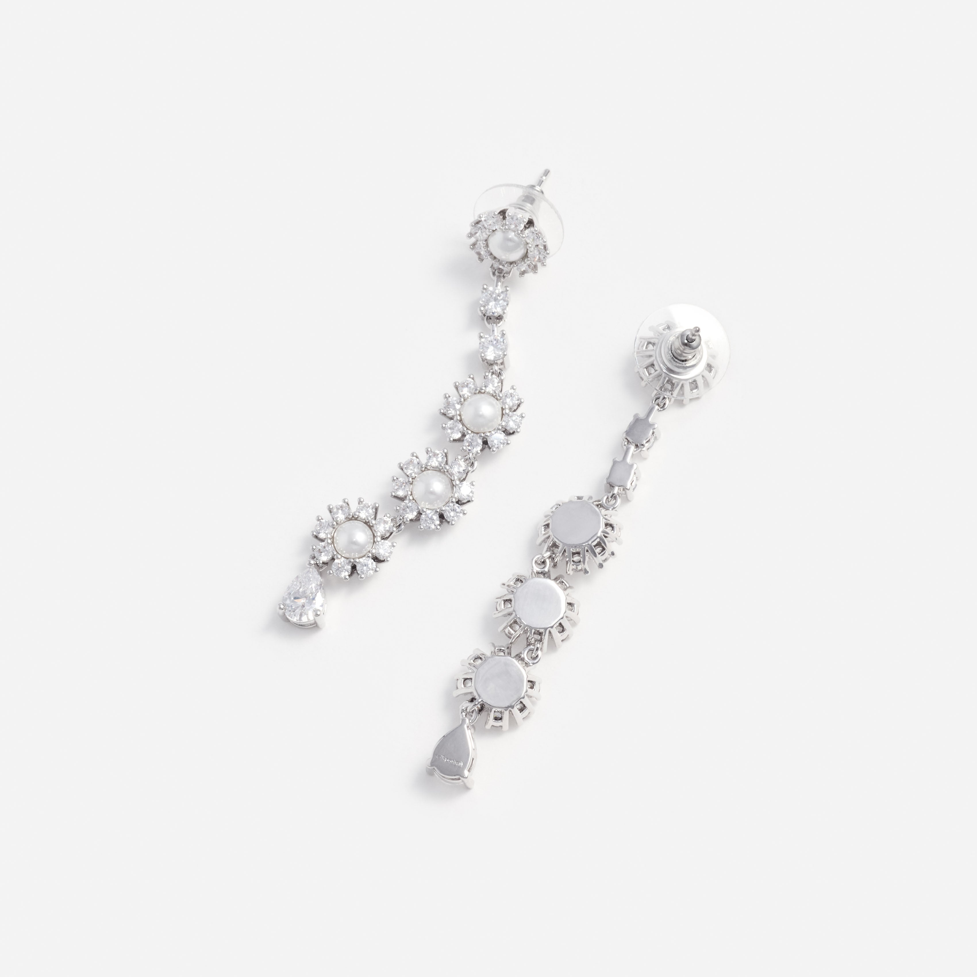 Self Portrait Jewellery Ohrringe Silber Perle Kristall