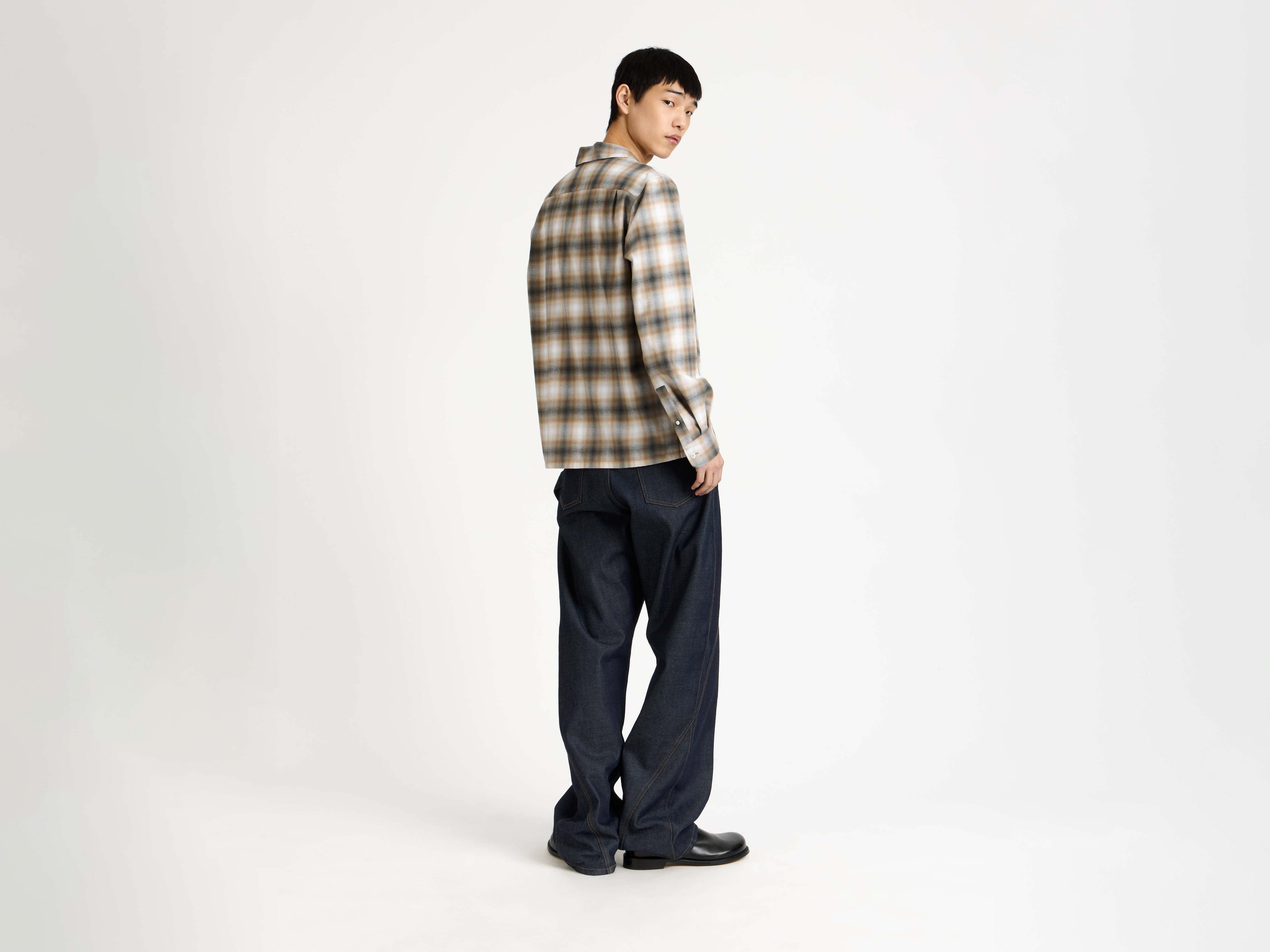 J.W.Anderson Gradient Flanellhemd Biscuit Herren