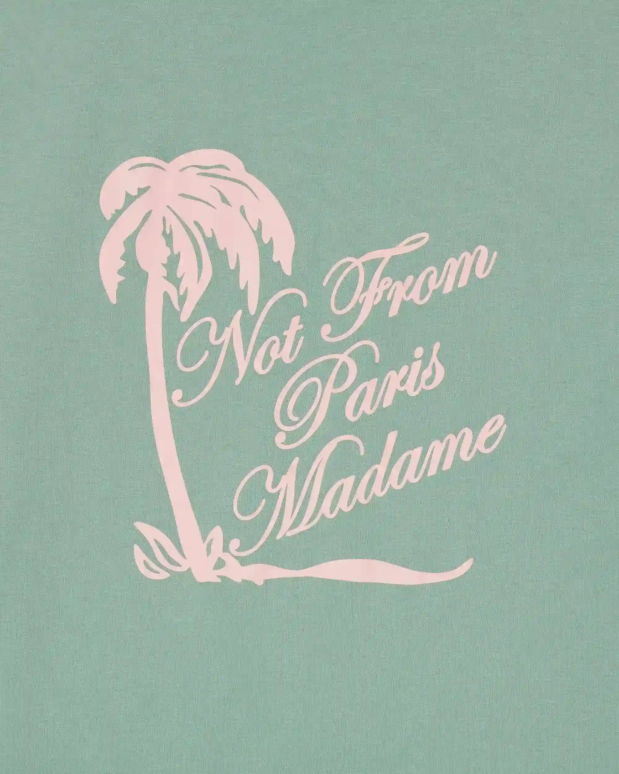 Drôle De Monsieur Slogan Palmiers T-Shirt Grün Baumwolle