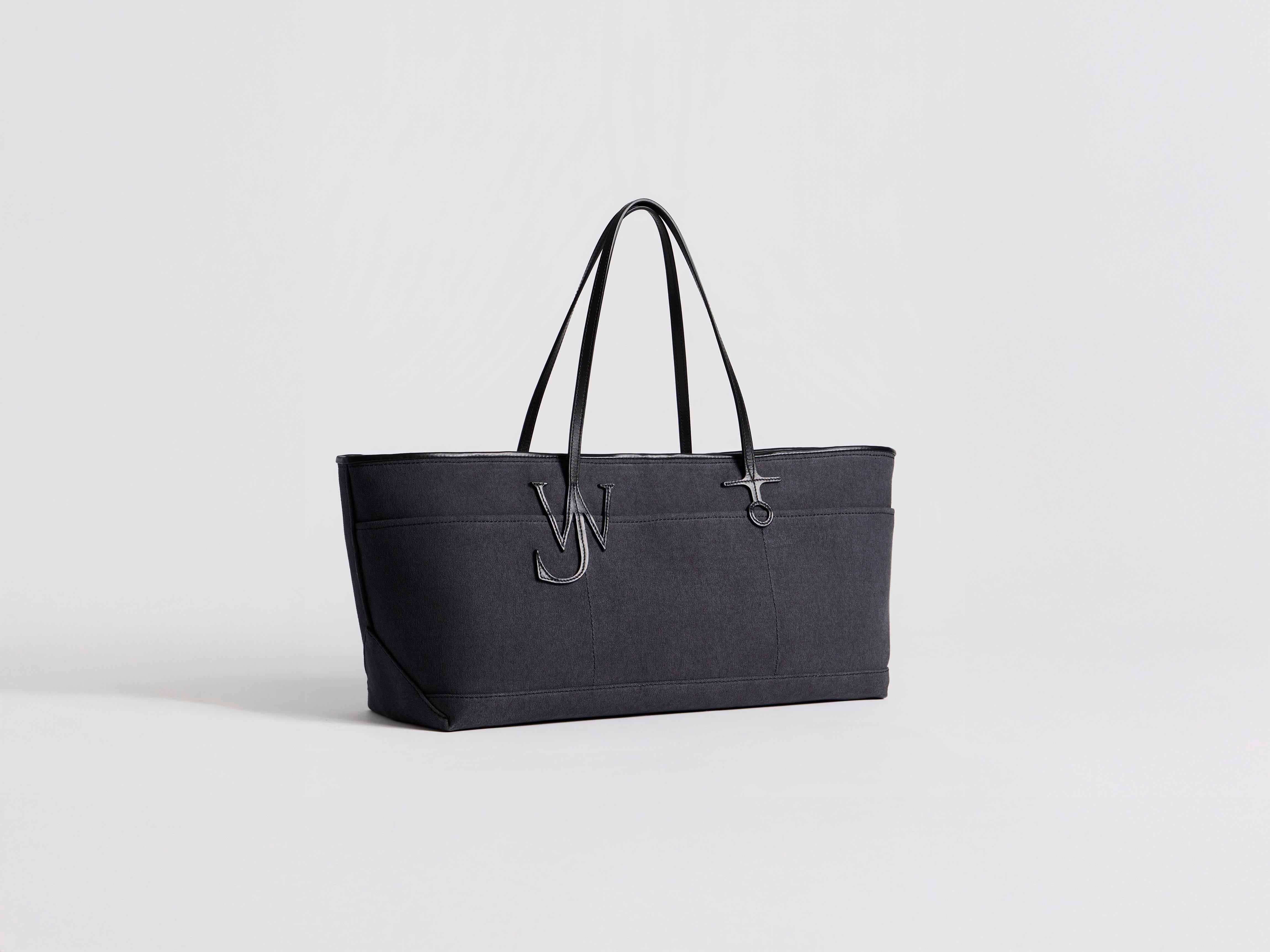J.W.Anderson Anchor Tote Tasche Navy Canvas Leder Shopper