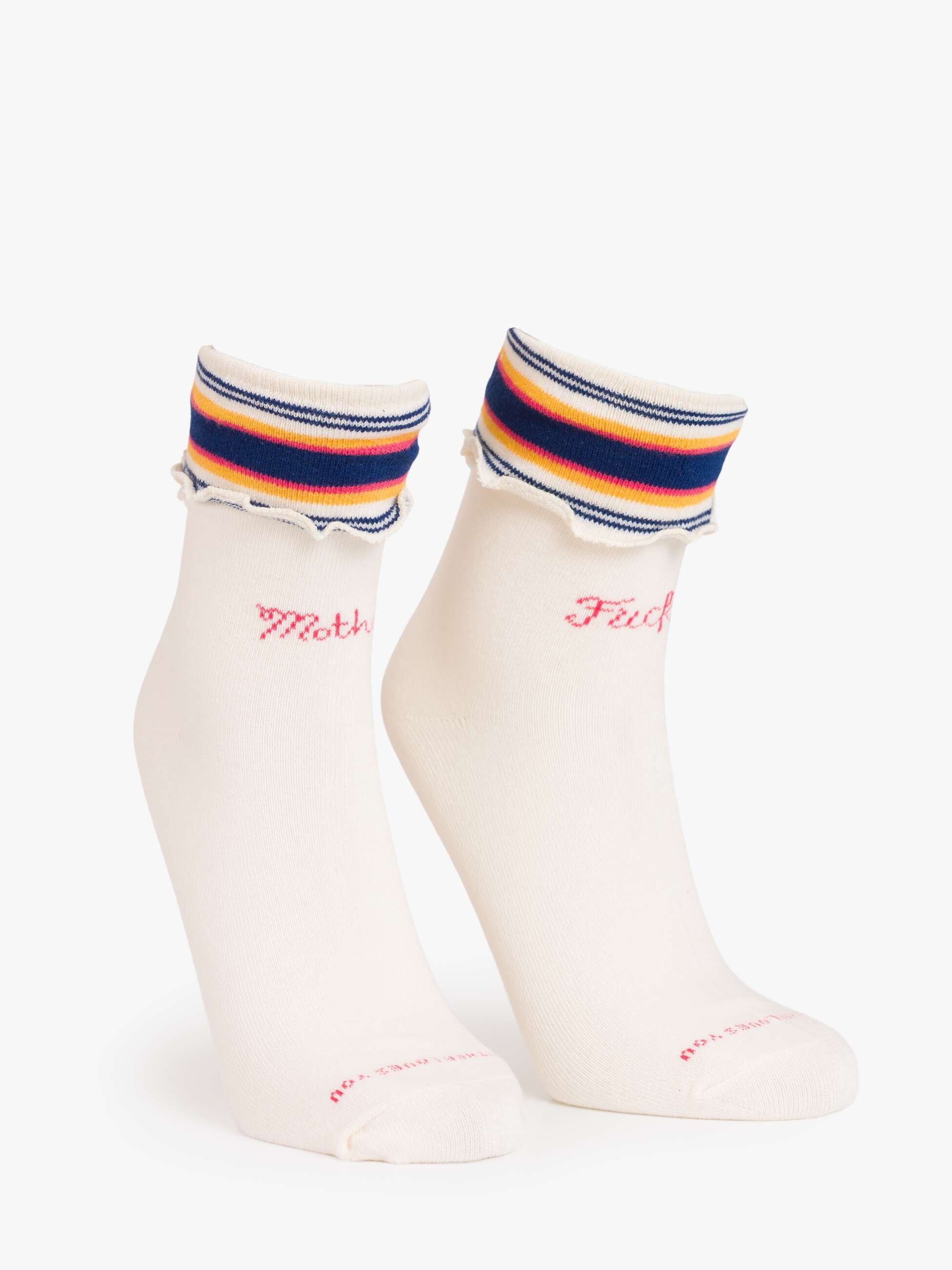 Mother The Fold Please Damensocken In The Lines weiß