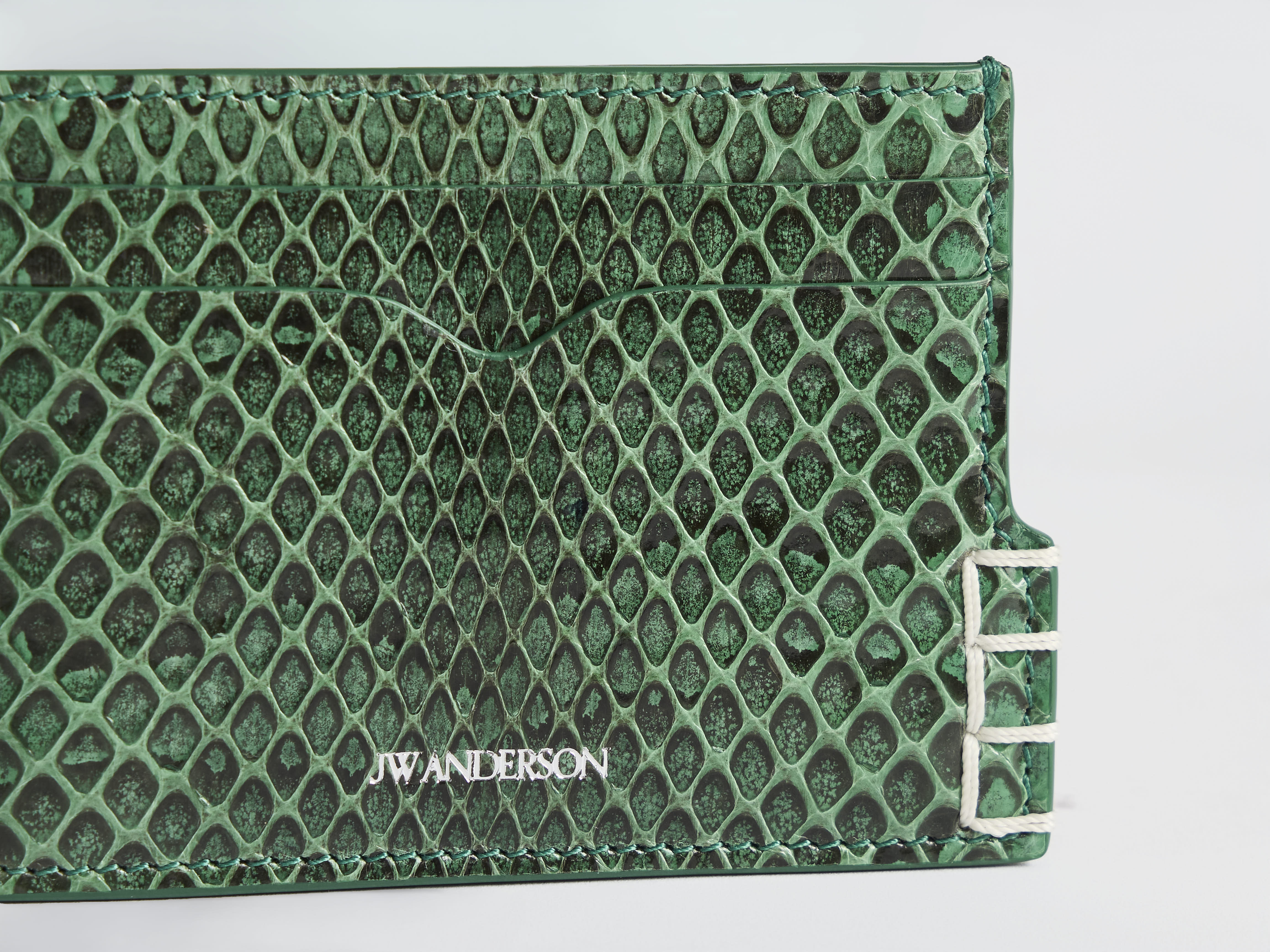 J.W.Anderson Loafer Card Holder Kartenetui Grün Leder
