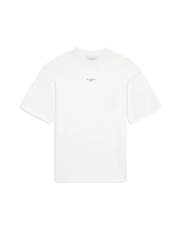 Drôle De Monsieur Le T-Shirt Slogan Classique T-Shirt Weiß Baumwolle