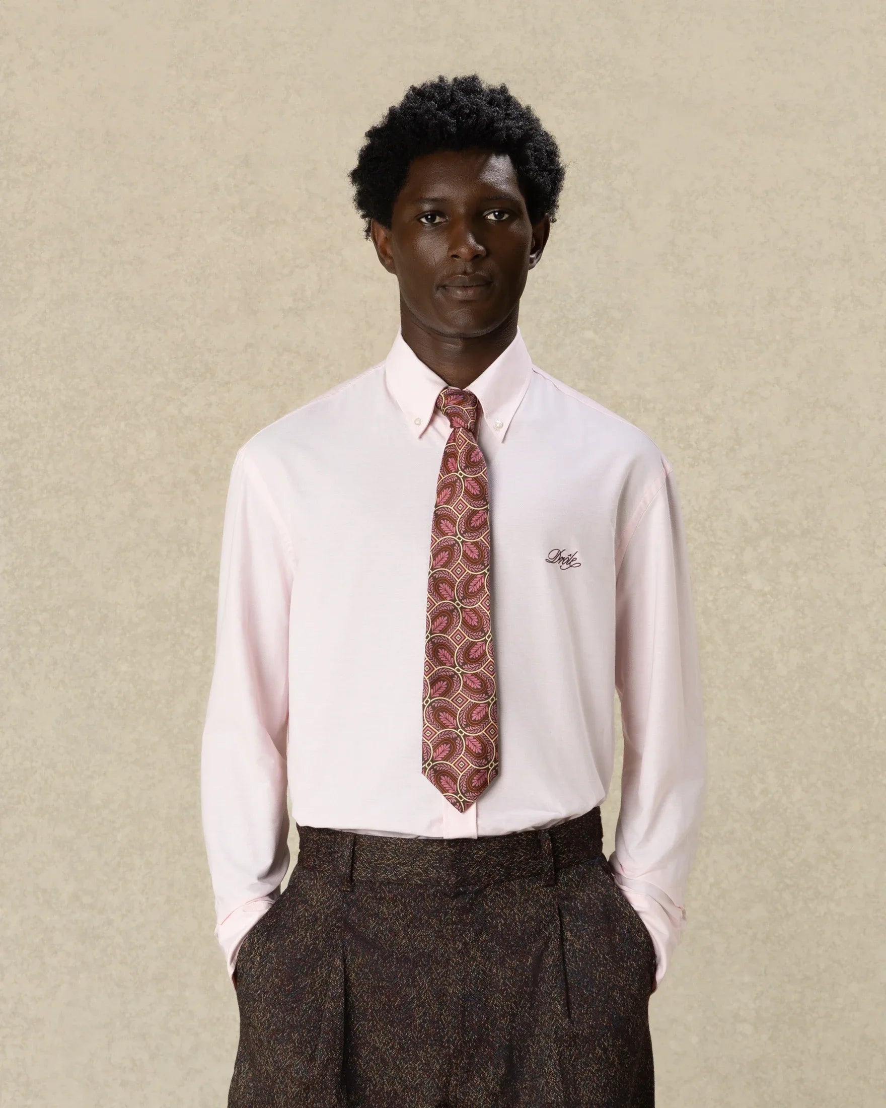 Drôle De Monsieur Plain Boxy Shirt rosa Baumwolle