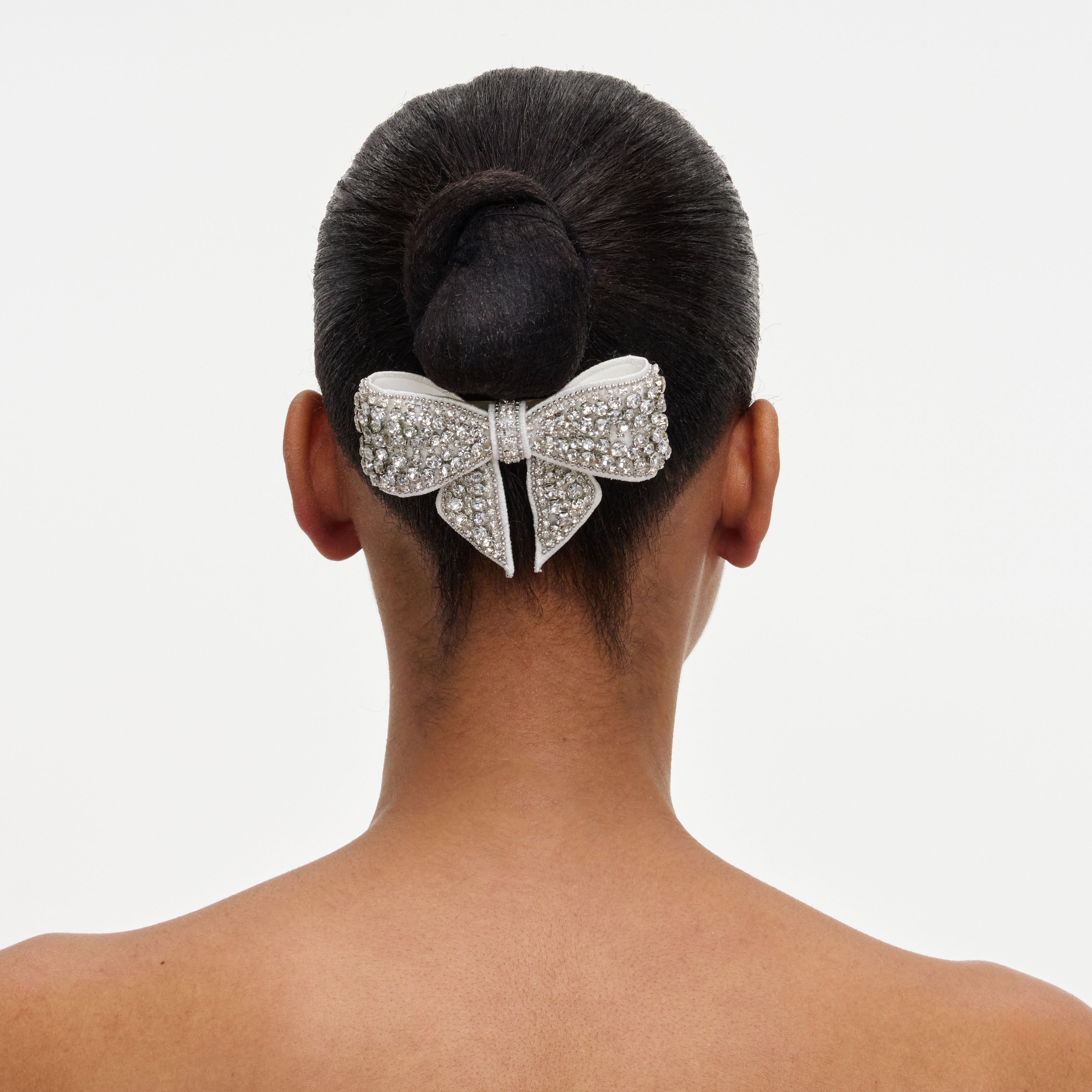 Self Portrait Crystal Bow Haarspange Silber One Size