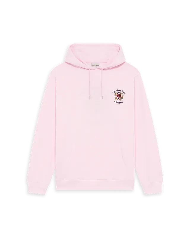 Drôle De Monsieur Hoodie Slogan Rose Hoodie hellrosa Baumwolle