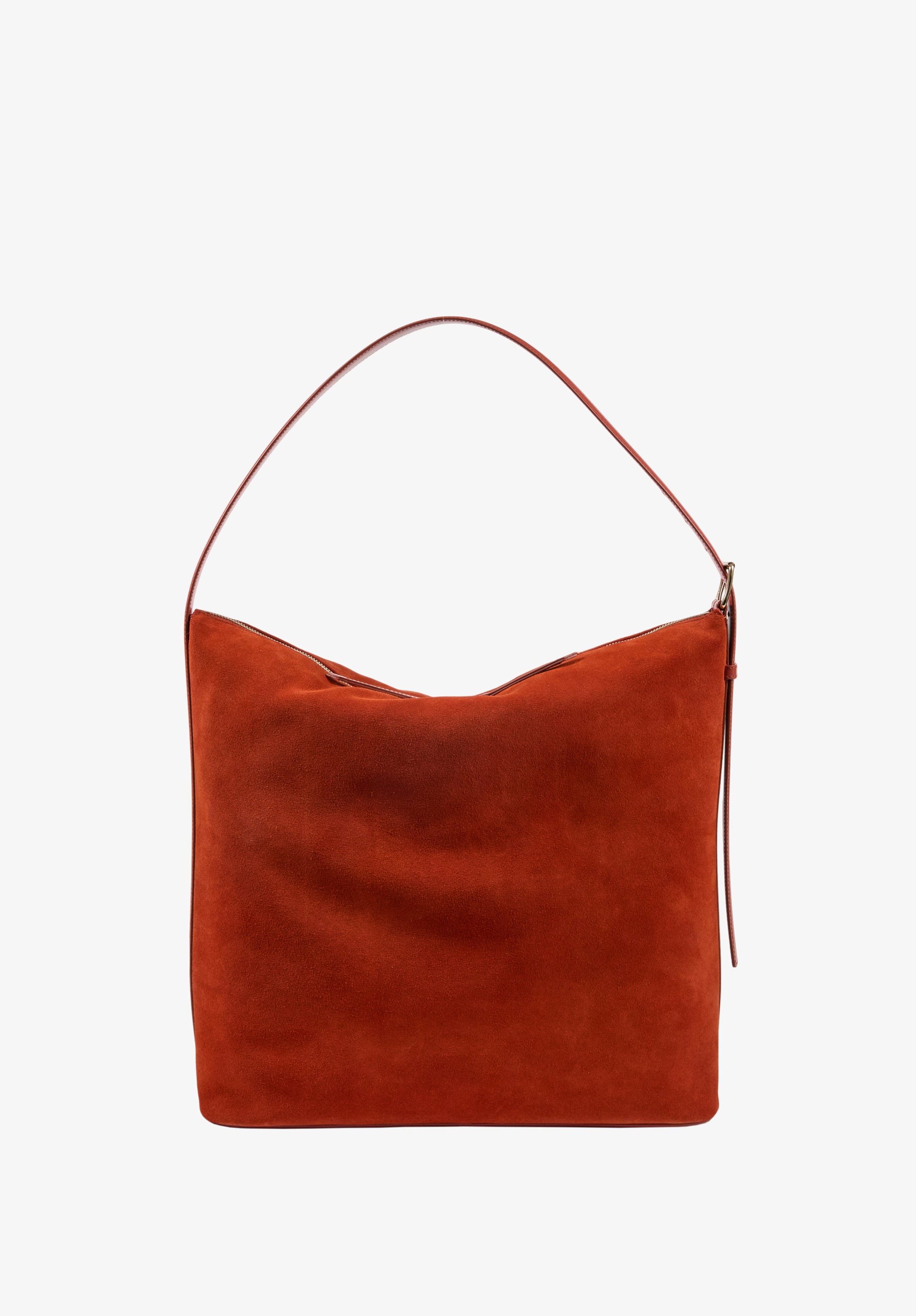 A.P.C. Vera Maxi Tasche orange Wildleder Glattleder TU