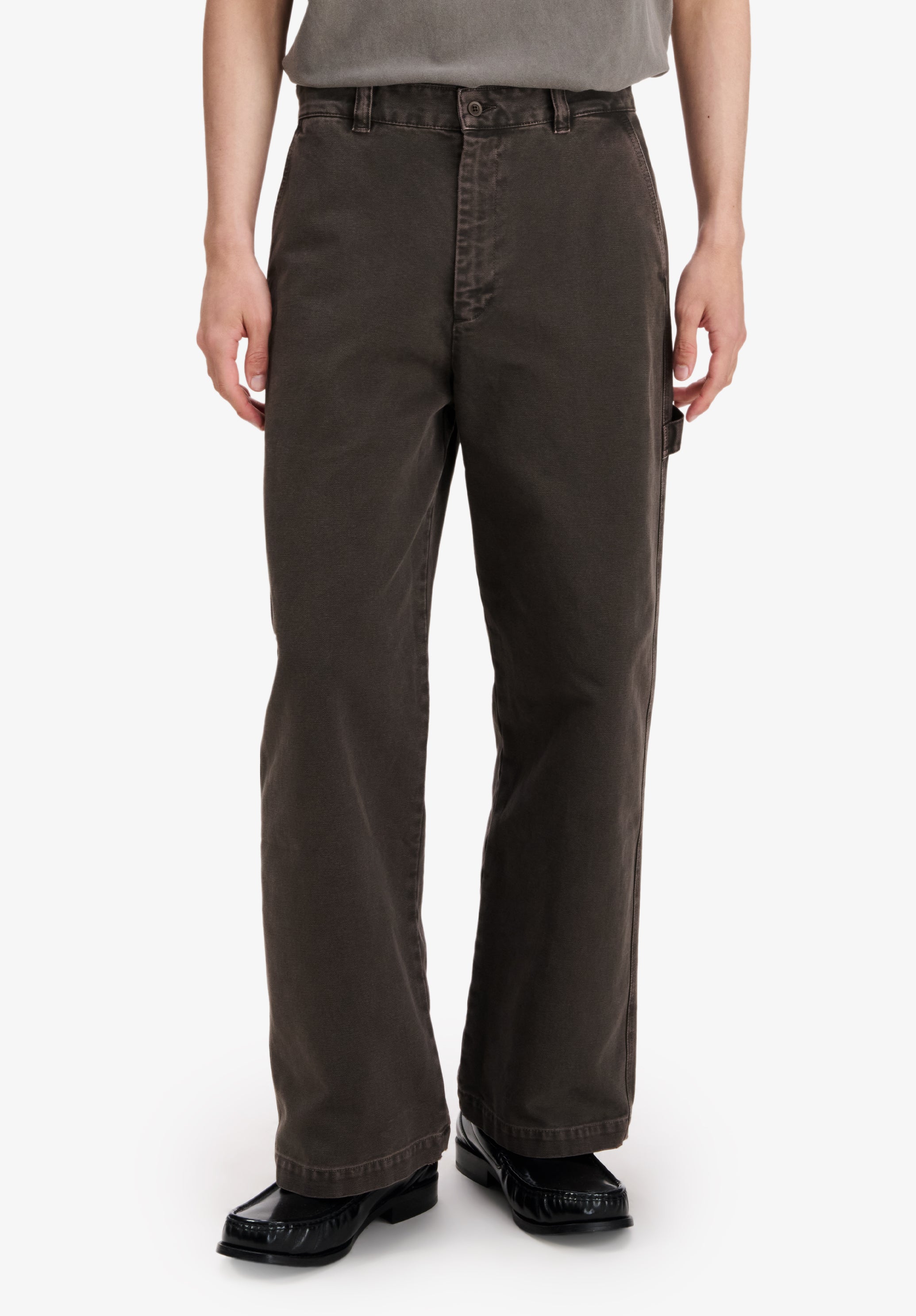 A.P.C. Carpenter-Hose Canvas braun weiter Schnitt