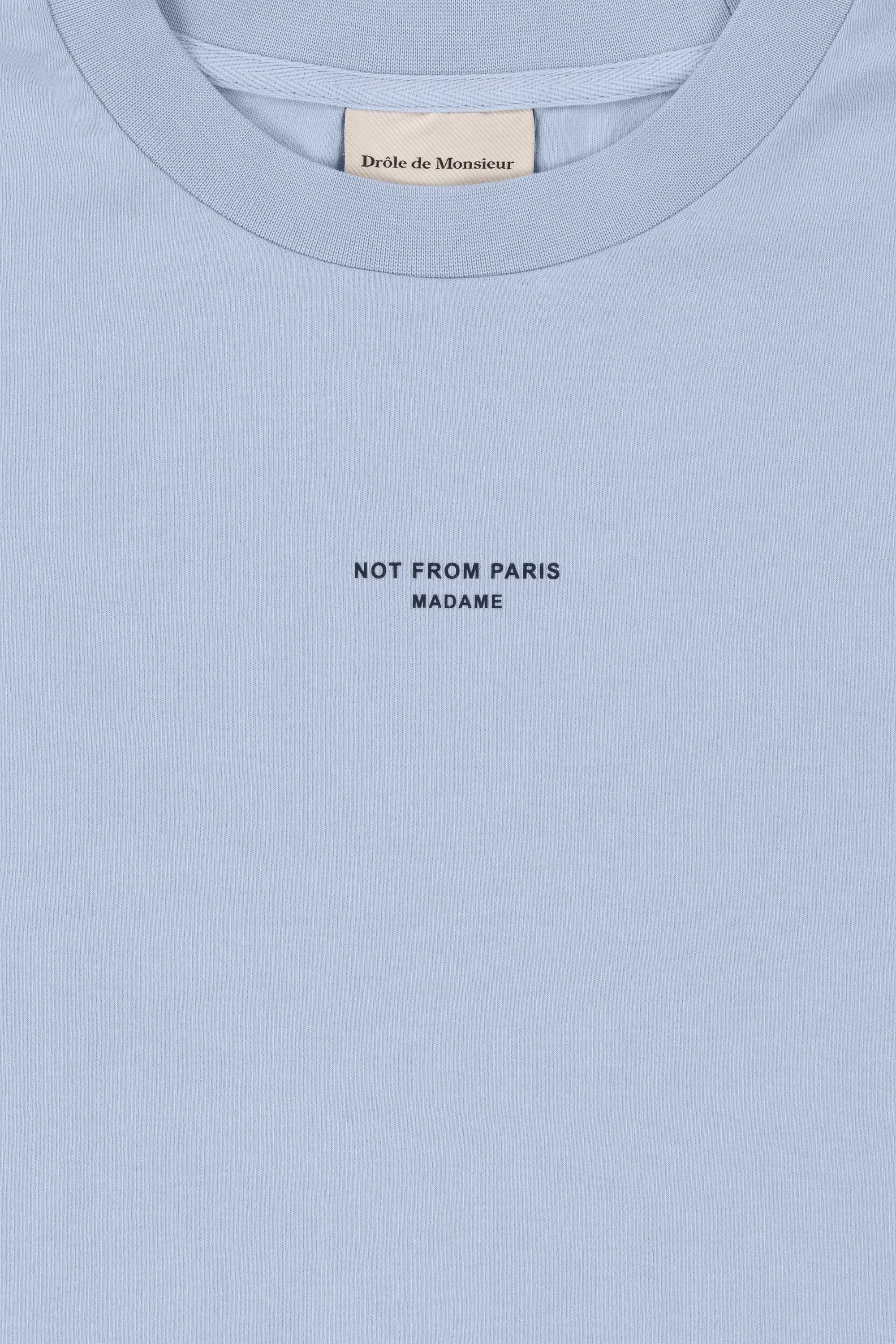 Drôle De Monsieur Le T-Shirt Slogan Classique T-Shirt Hellblau