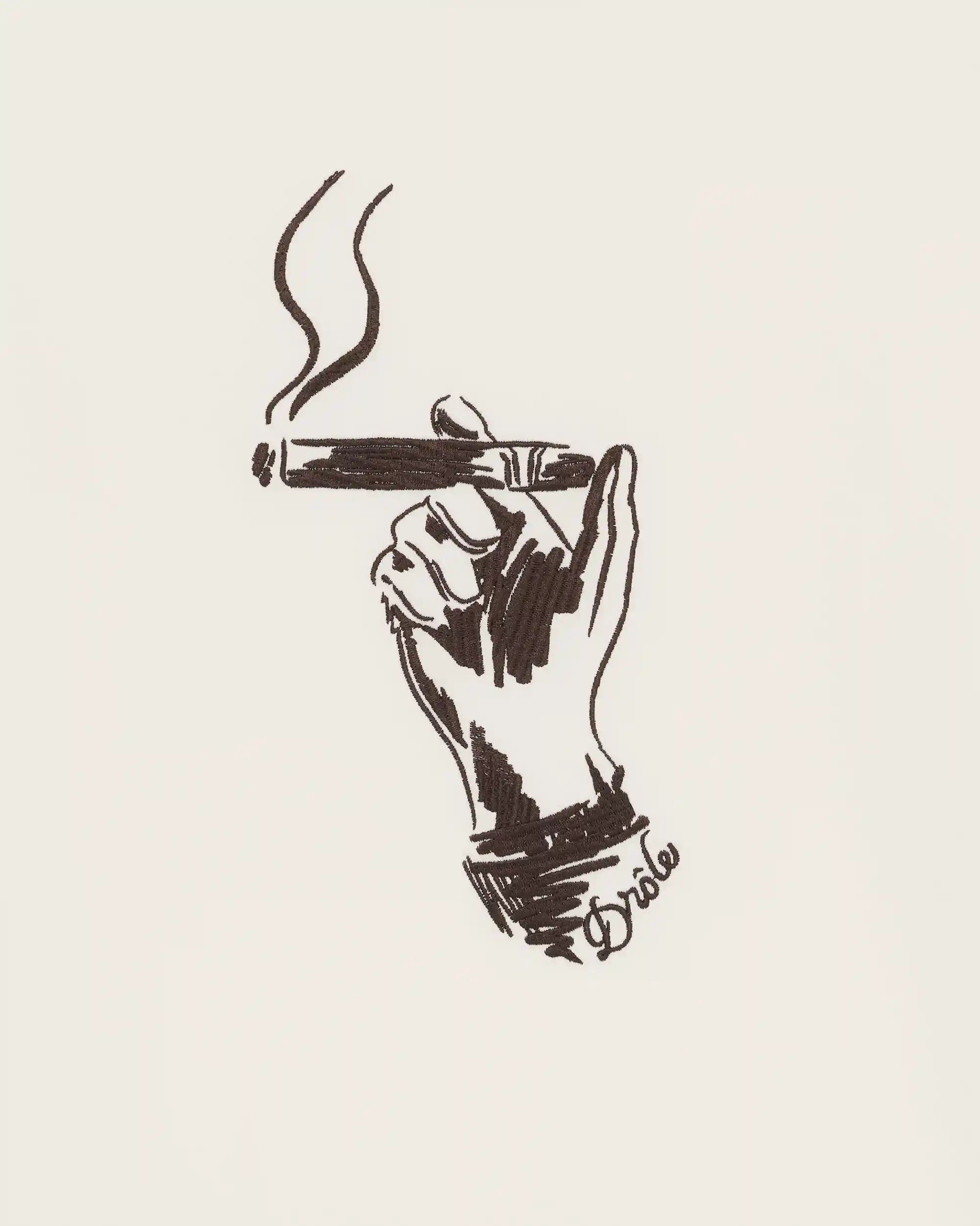 Drôle De Monsieur Cuba T-Shirt Off-White Baumwolle Stick