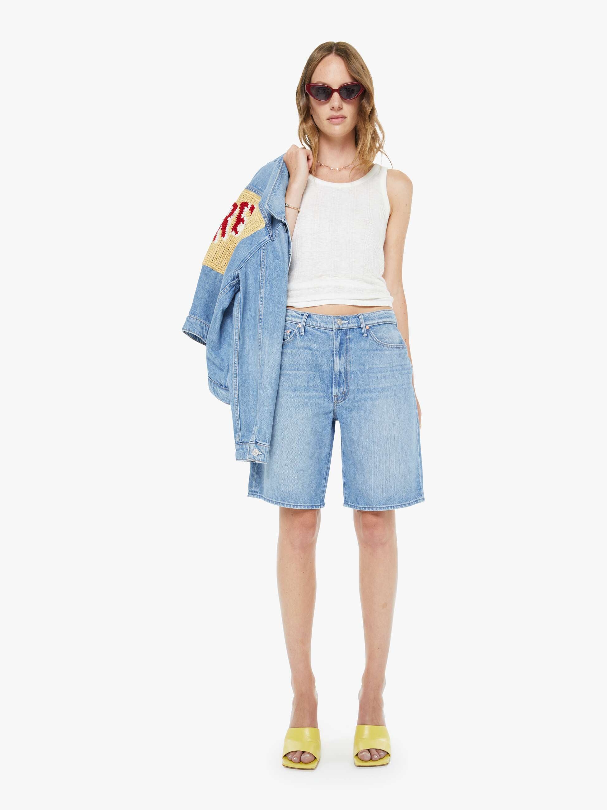 Mother The Undercover Bermuda Short Last Bite Hellblau