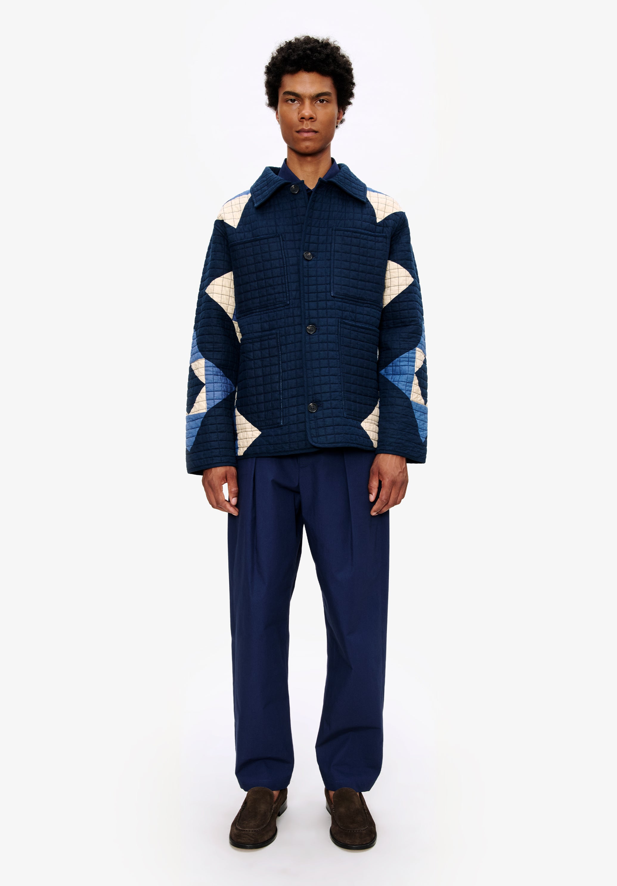 A.P.C. Jacke Quiltée Steppjacke Blau T2 weit