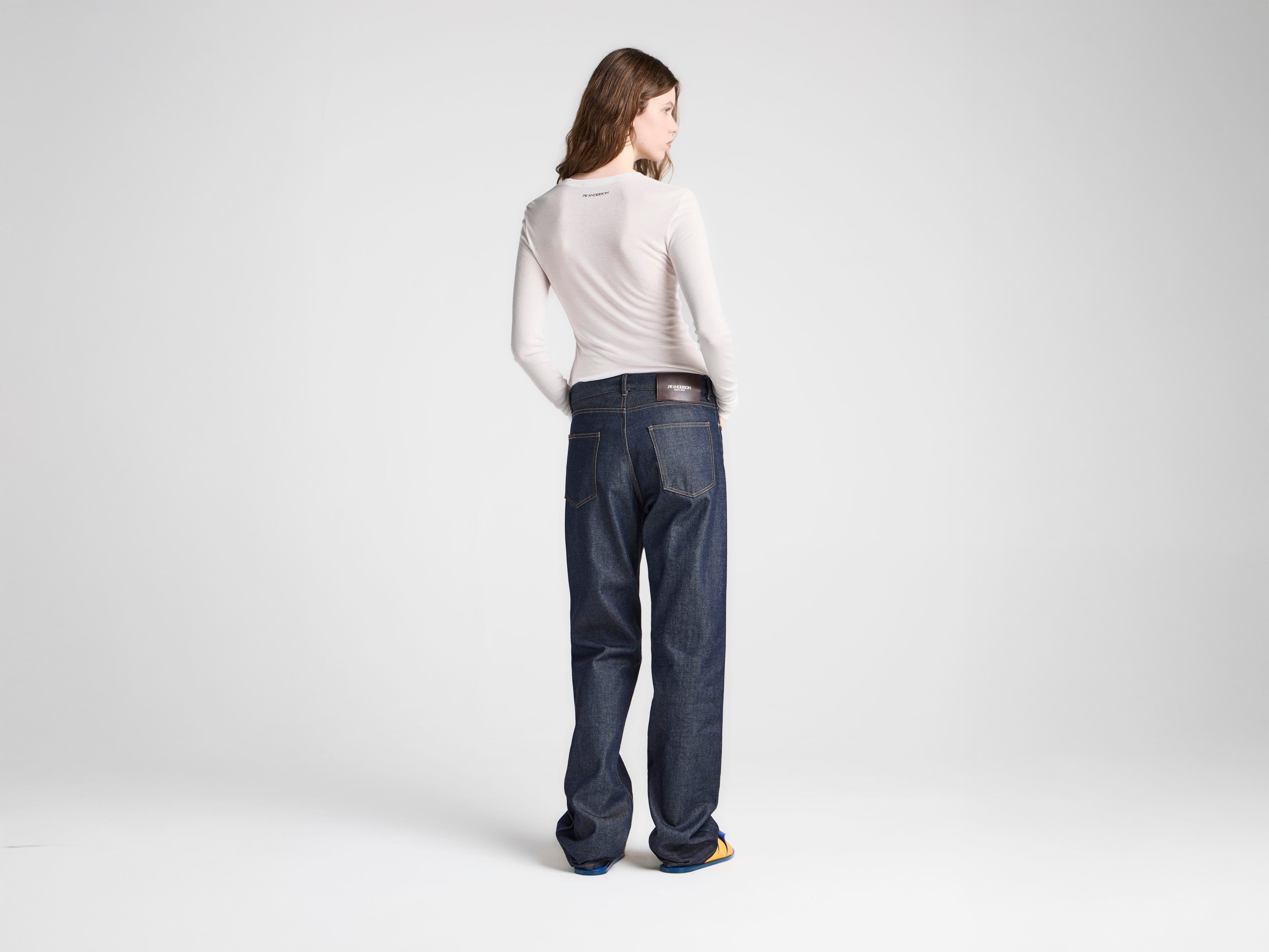 J.W.Anderson Straight Leg Jeans Indigo Raw Denim