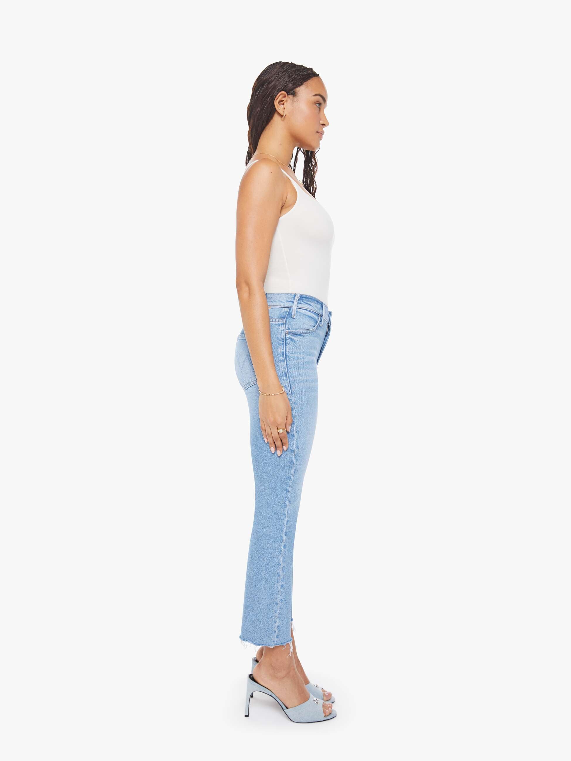 MOTHER Lil Hustler Petite Jeans Sow Surreal Hellblau