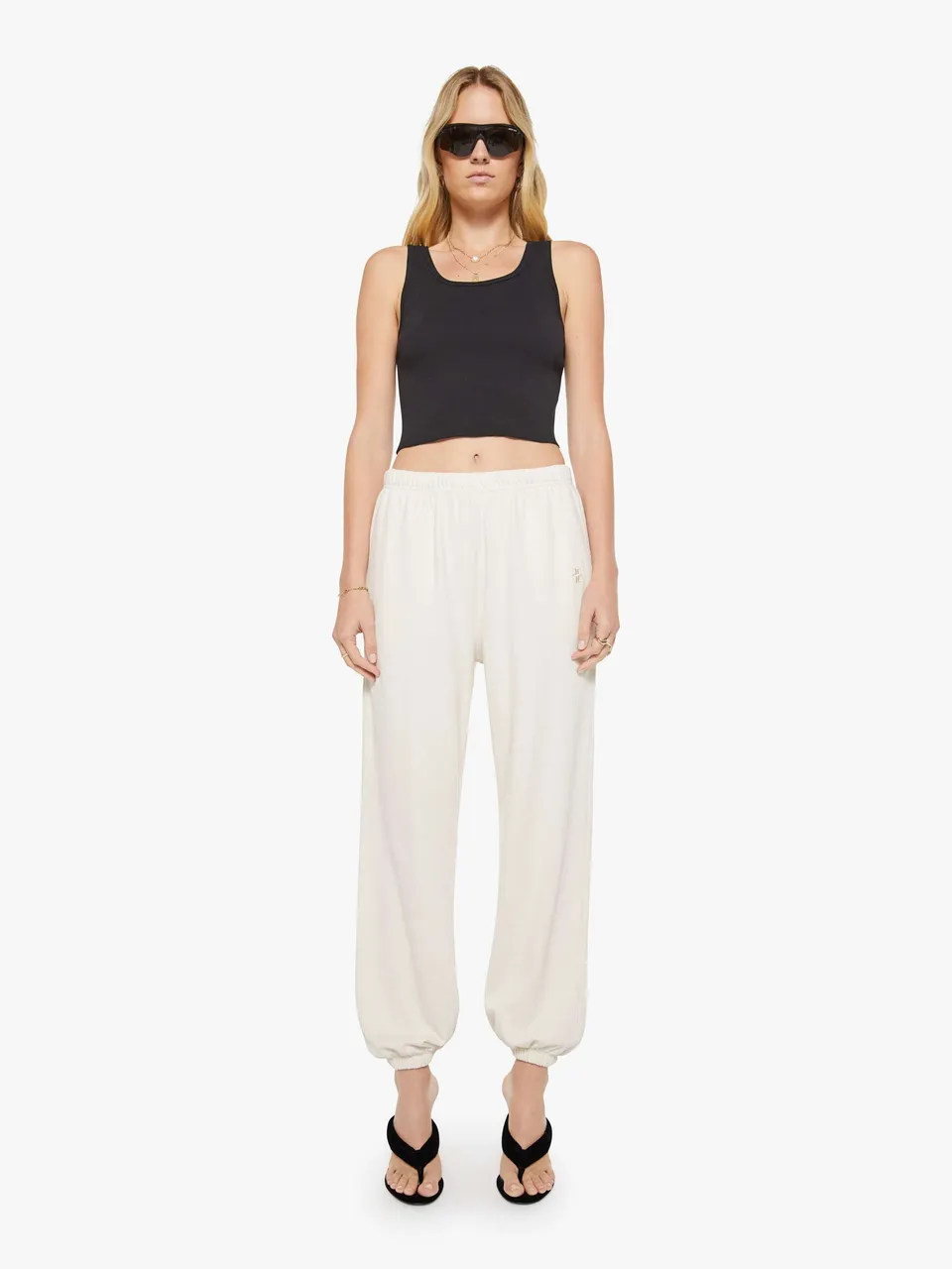 Mother Eterne Boyfriend Pocket Sweatpant Jogginghose Bone Baumwolle