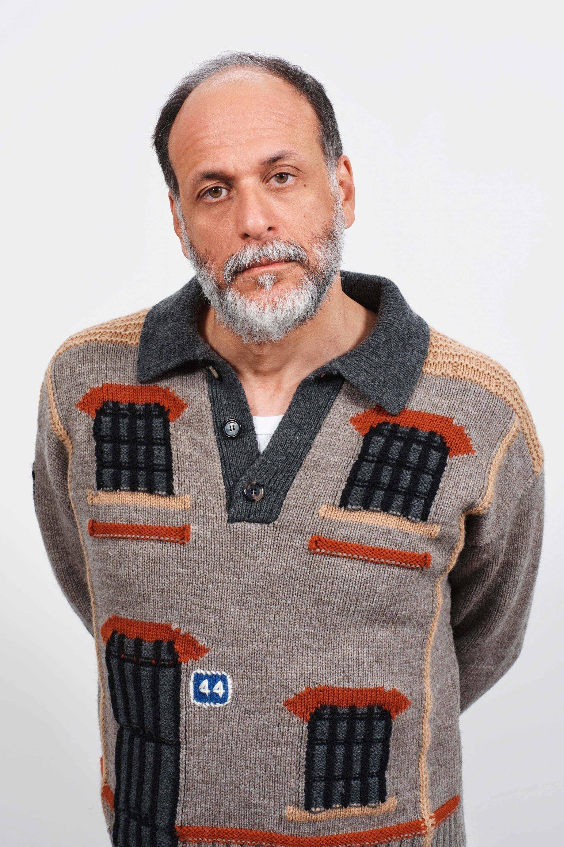 J.W.Anderson House Polo Jumper Strickpullover Beige Melange