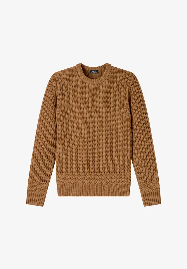 A.P.C. kamelfarbener Wollpullover Gr. M Recycling