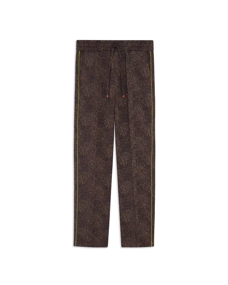 Drôle de Monsieur Jacquard Hose Bordeaux Wolle Elastikbund