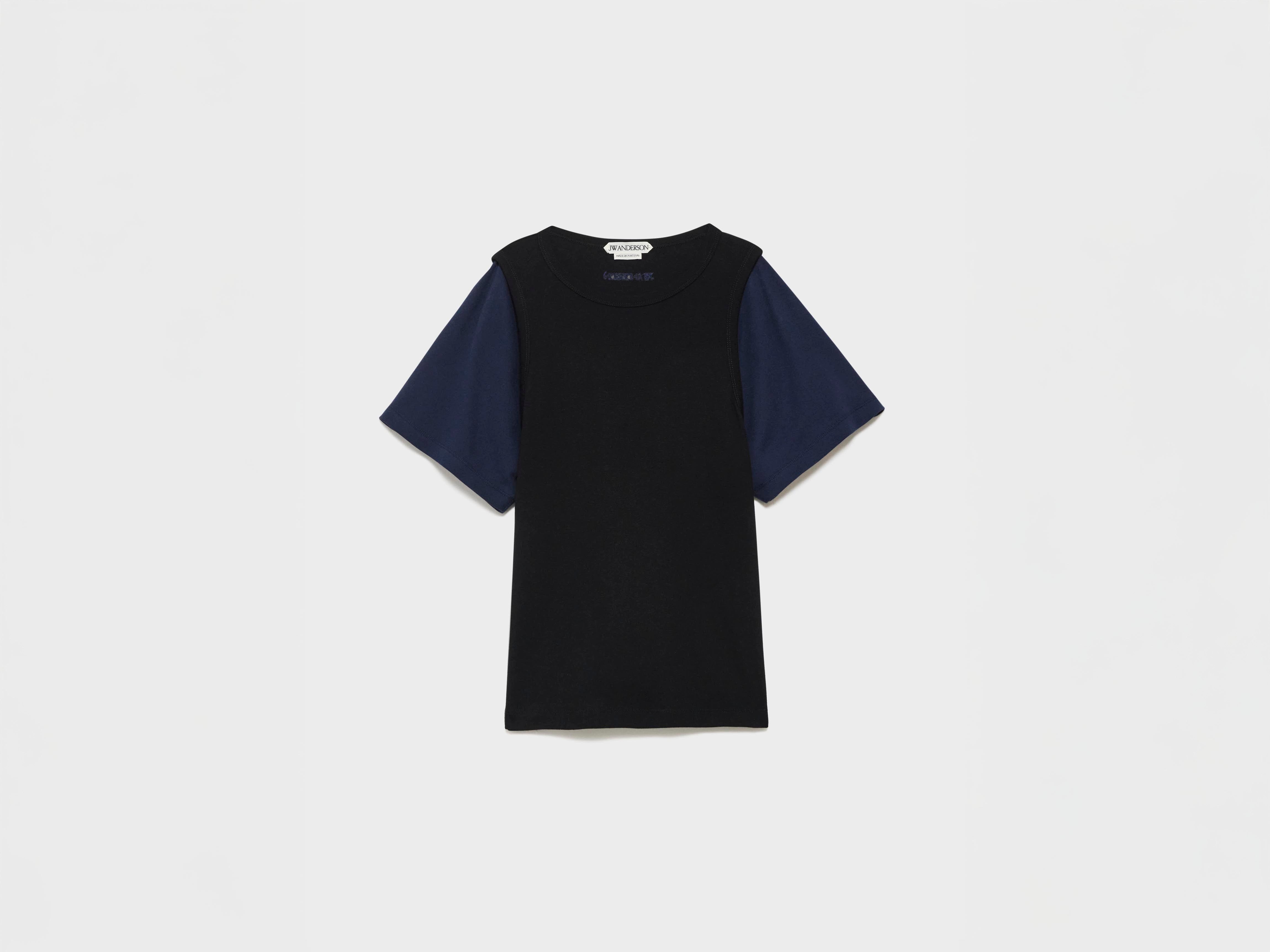 J.W.Anderson Double-Layered T-Shirt Damen Schwarz Navy