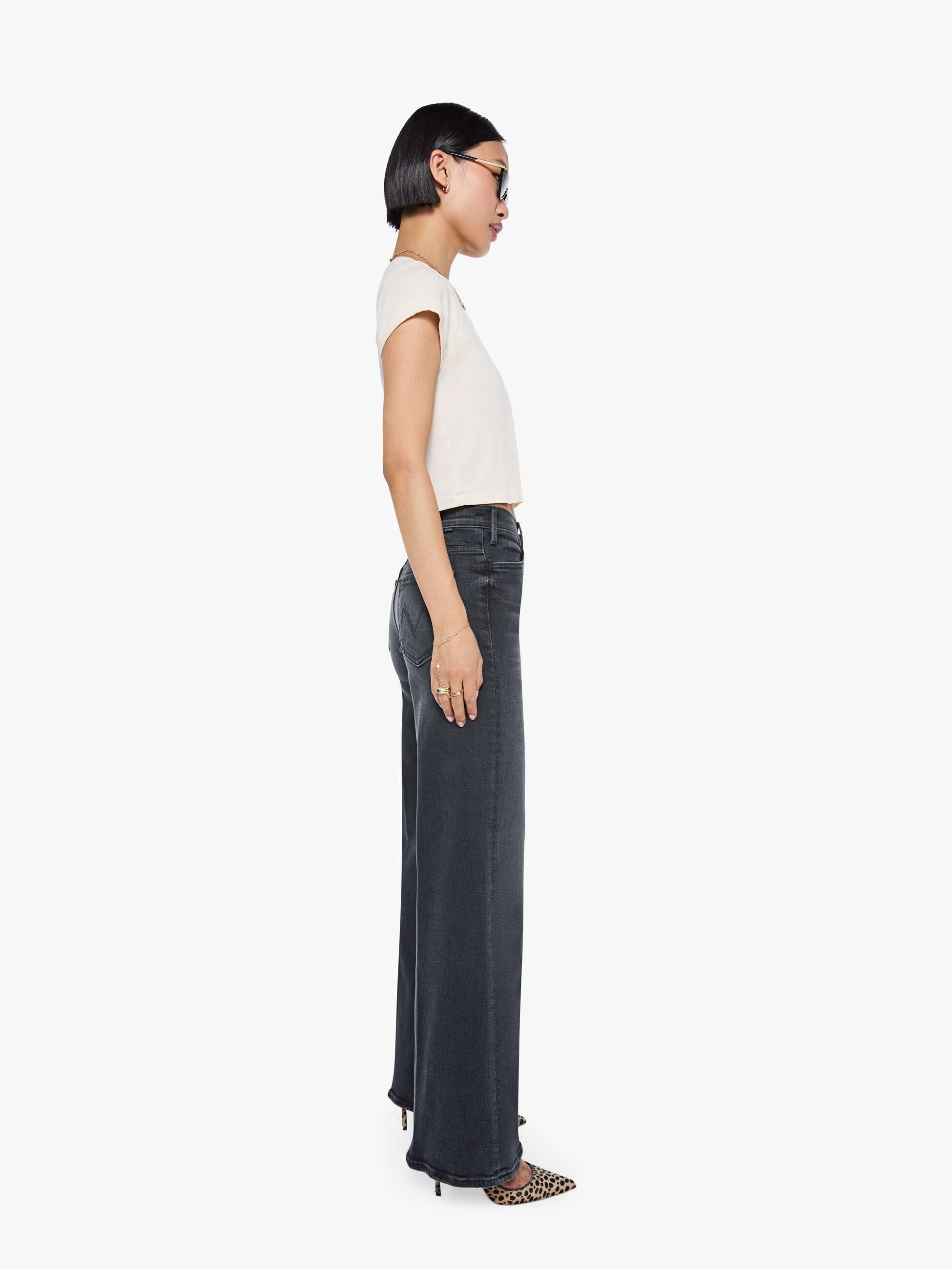 Mother Lil Hustler Roller Sneak Petite Jeans Not Today Satan