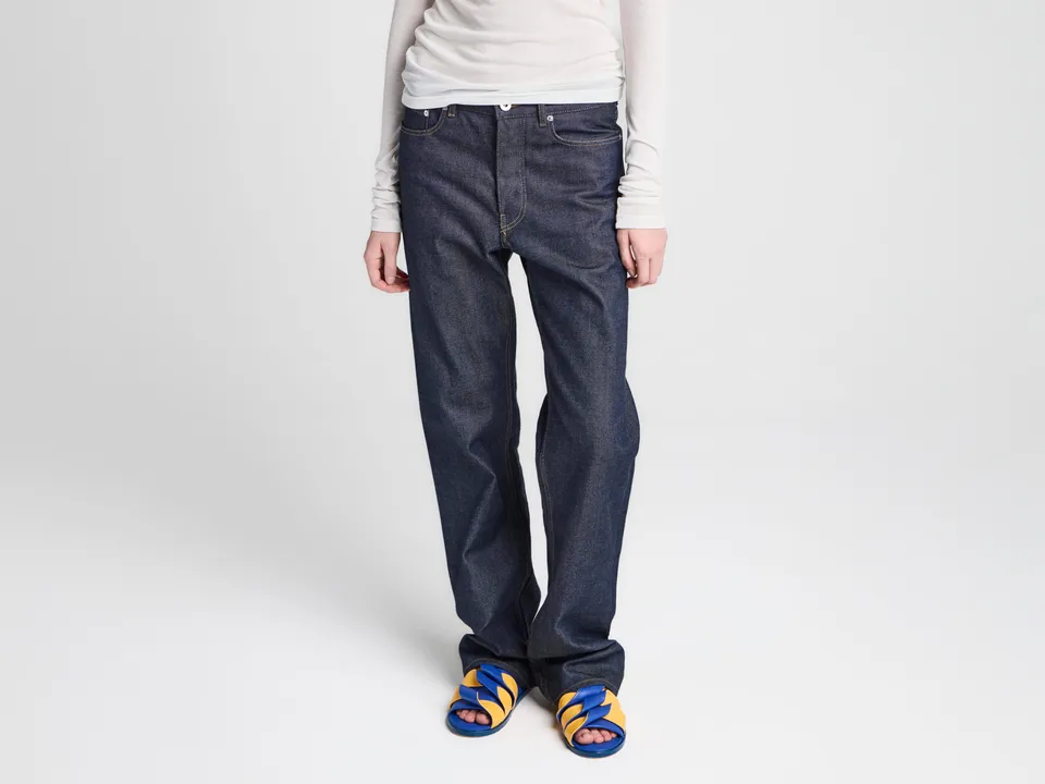 J.W.Anderson Straight Leg Jeans Indigo Raw Denim