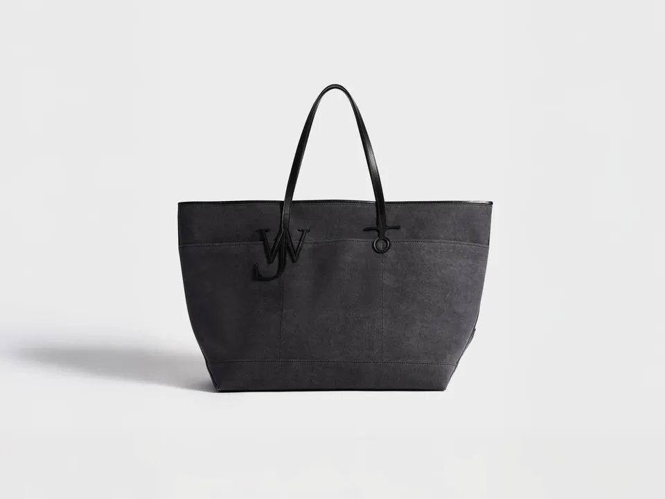 J.W.Anderson Bags XL Anchor Tote Canvas Leder Navy O/S