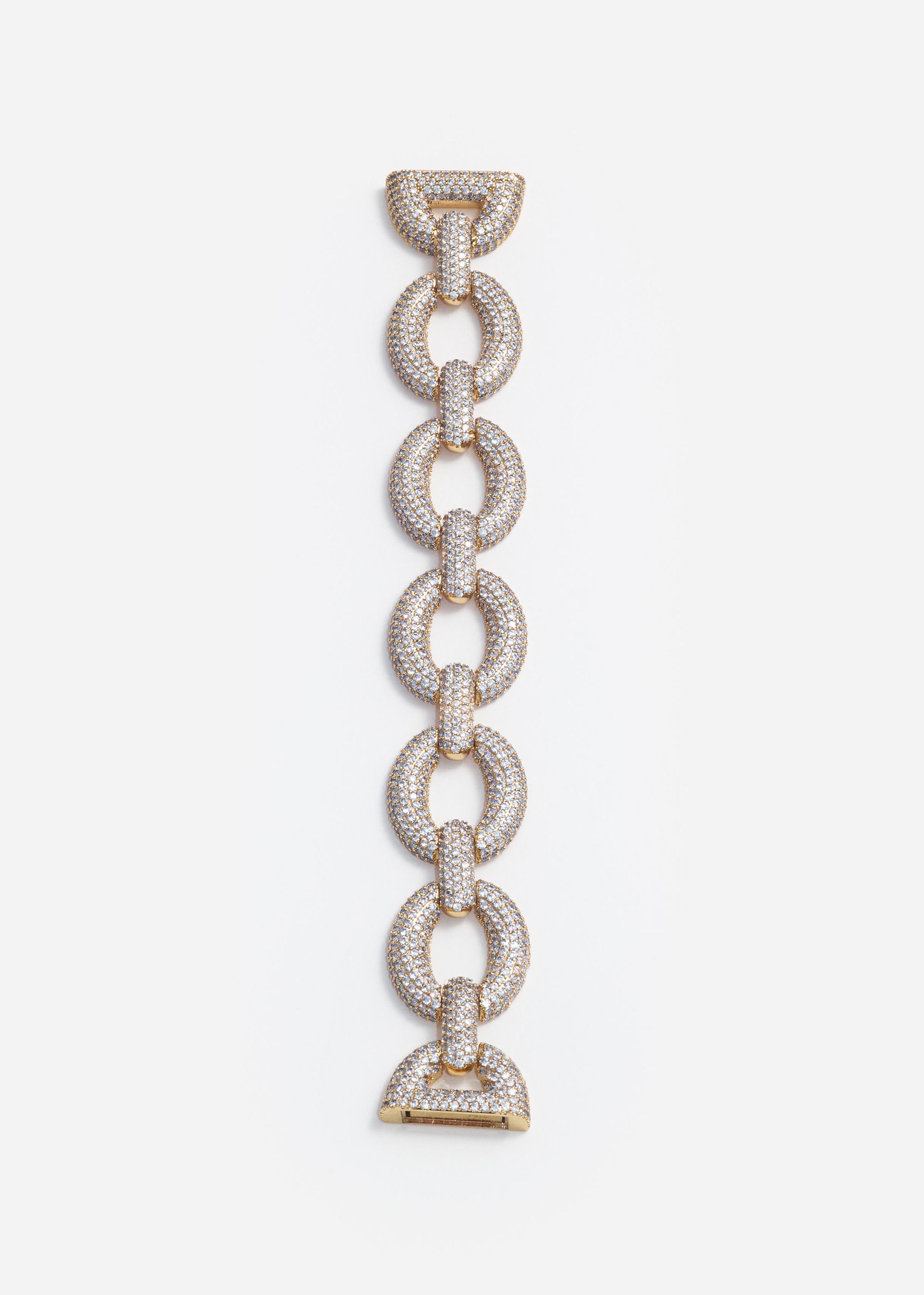 Self-Portrait Gold Crystal Link Armband Gold One Size Kristall