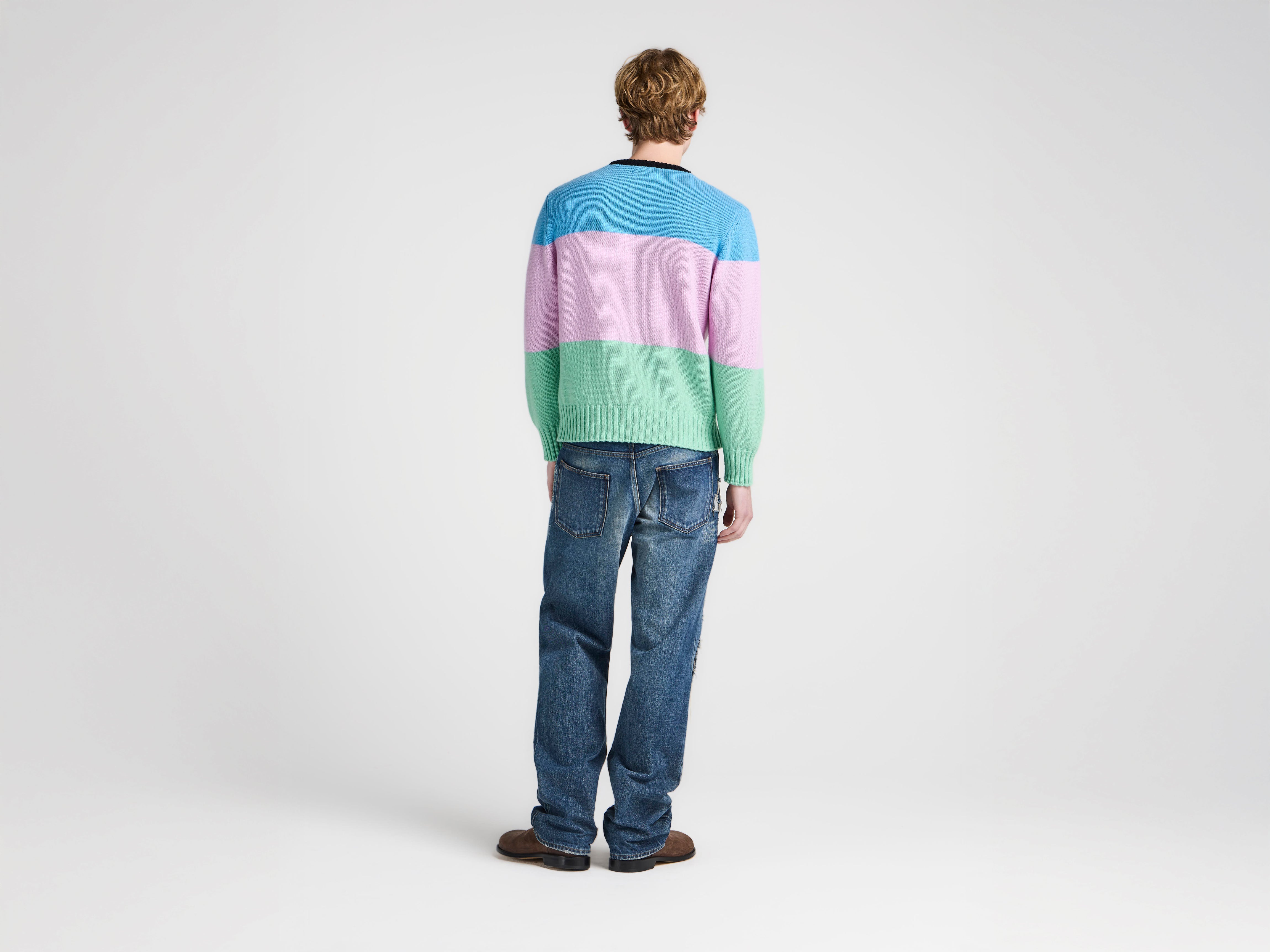 J.W.Anderson Knitwear Stripe Strickpullover Herren Blau Merino
