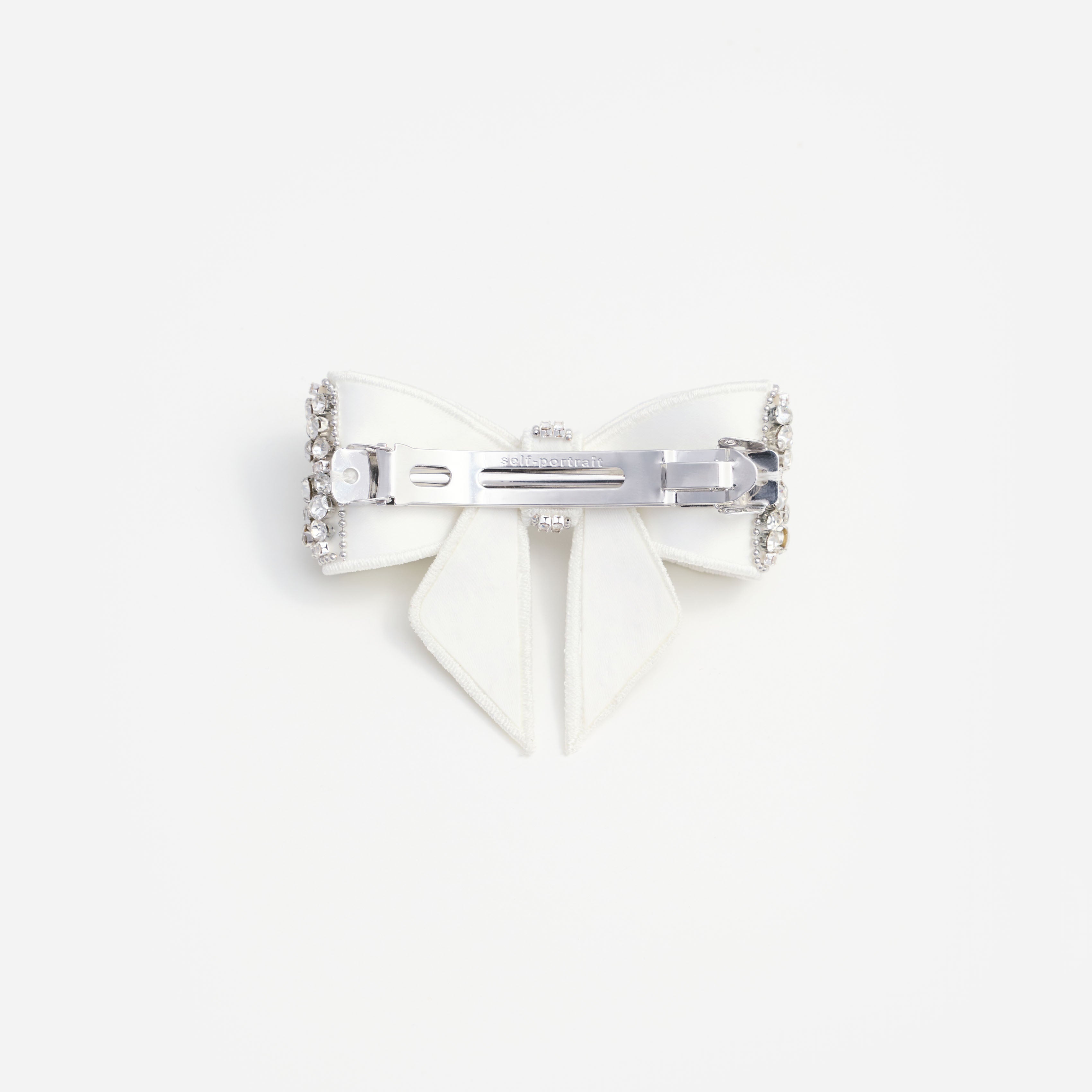 Self Portrait Crystal Bow Haarspange Silber One Size
