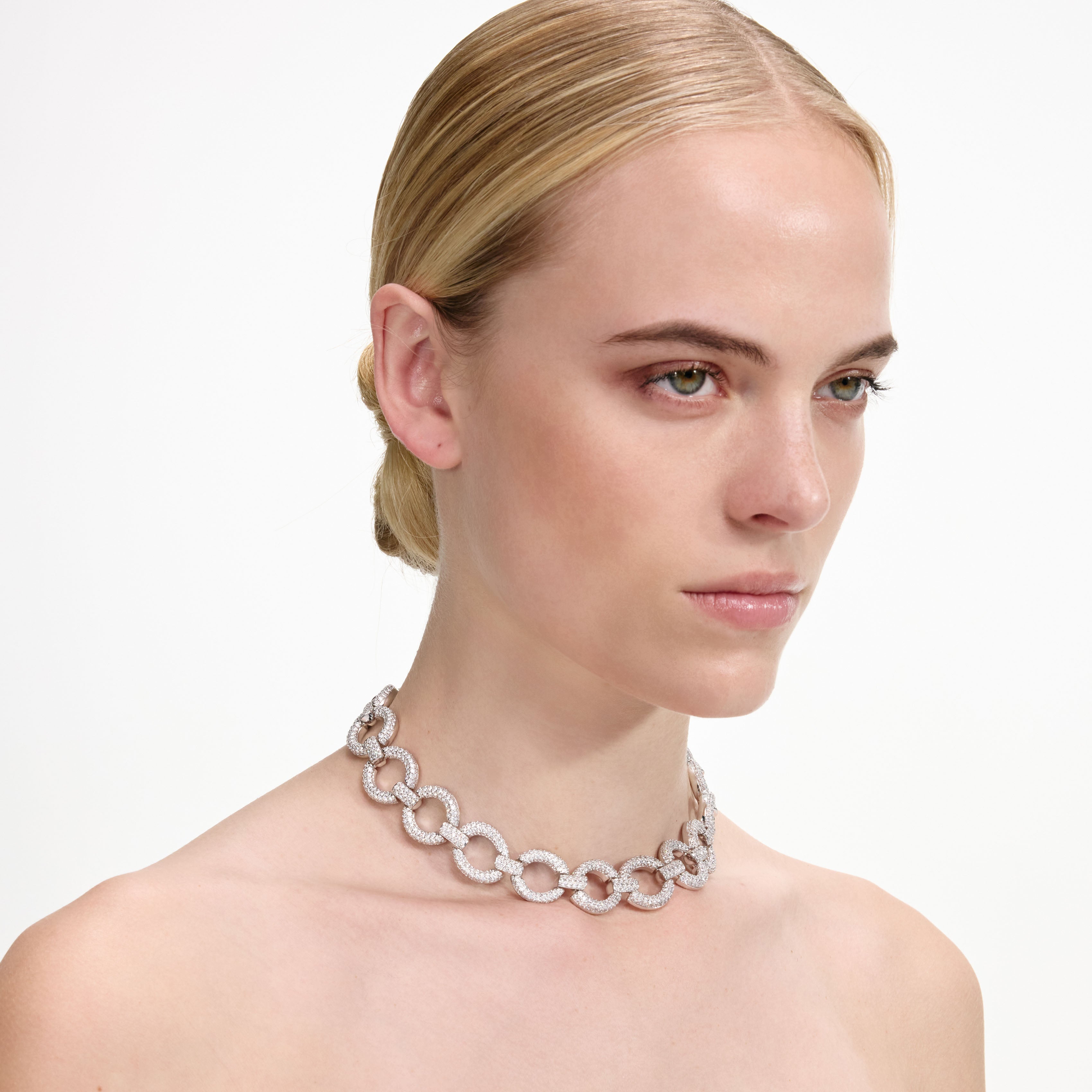 Self Portrait Crystal Link Choker Halskette Silber One Size