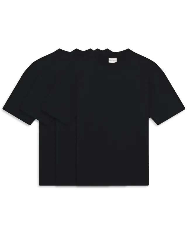 Drôle De Monsieur Essentiels T-Shirt Schwarz 3er Pack