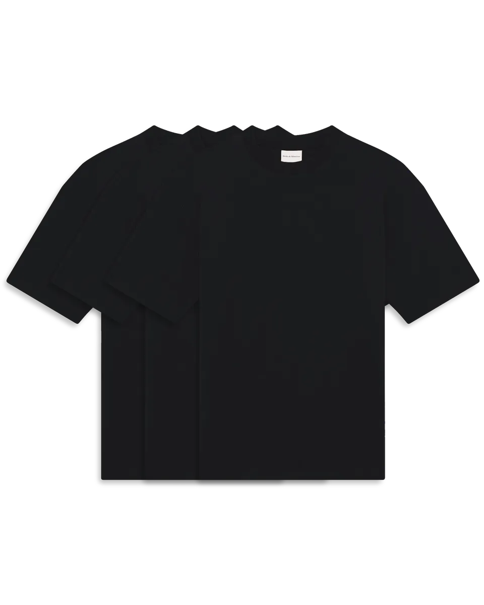 Drôle De Monsieur Essentiels T-Shirt Schwarz 3er Pack